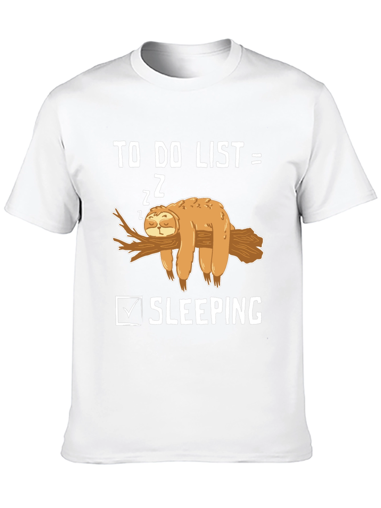 Funny Sloth To-Do List Sleeping T-Shirt