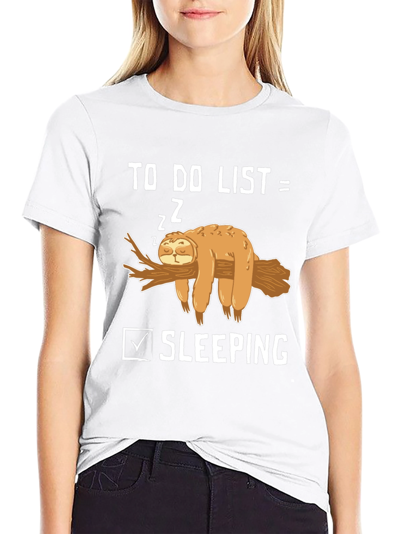 Funny Sloth To-Do List Sleeping T-Shirt
