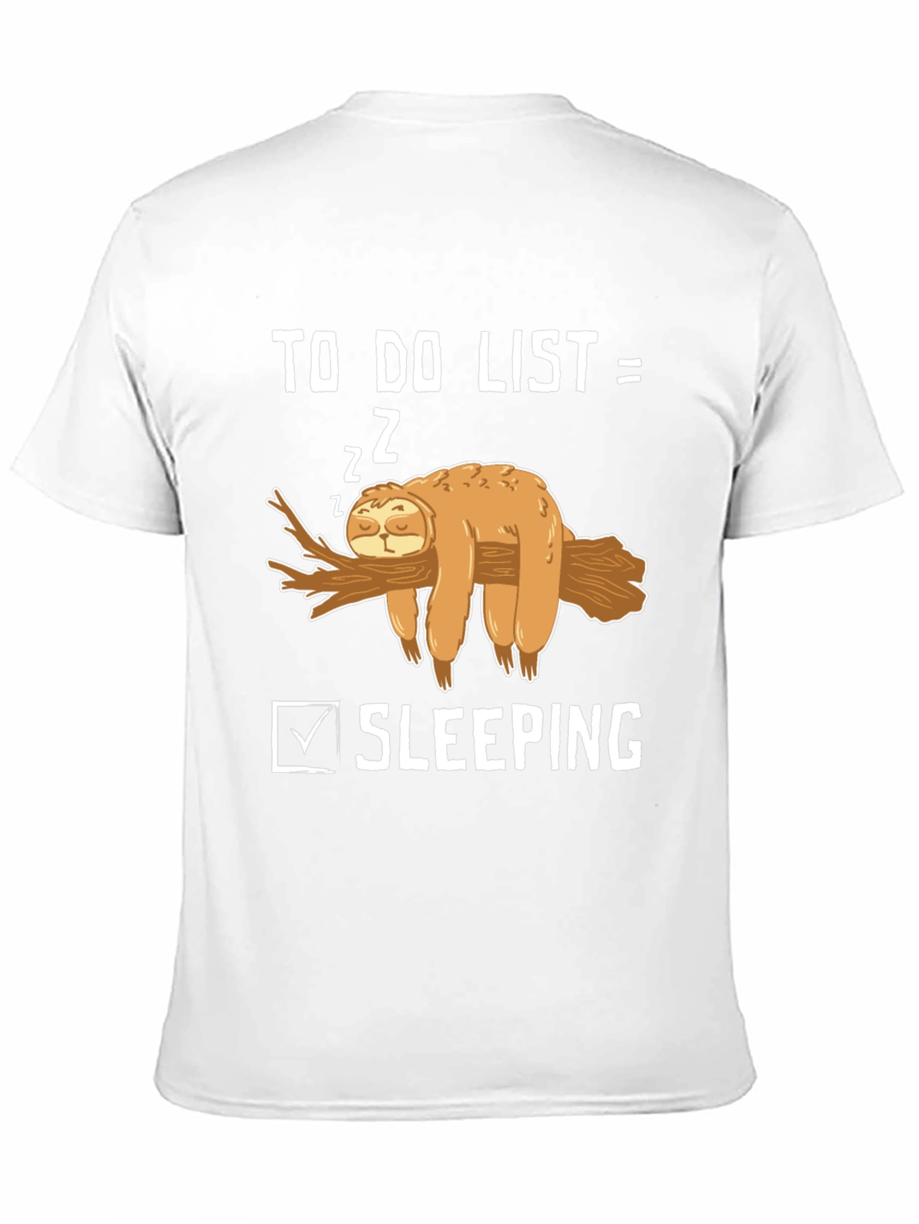 Funny Sloth To-Do List Sleeping T-Shirt