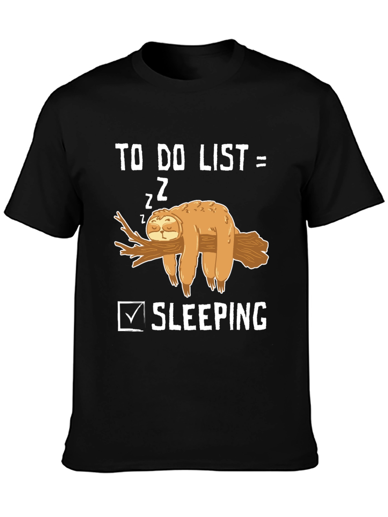 Funny Sloth To-Do List Sleeping T-Shirt
