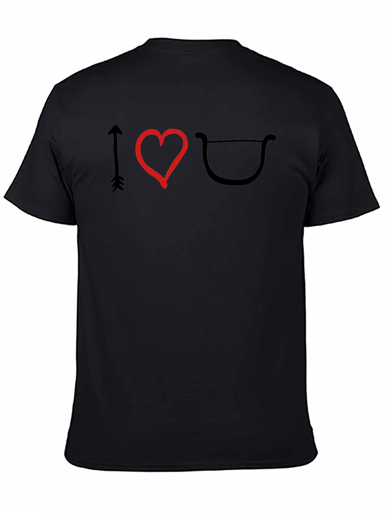 I Heart Archery T-Shirt: Black Cotton Tee