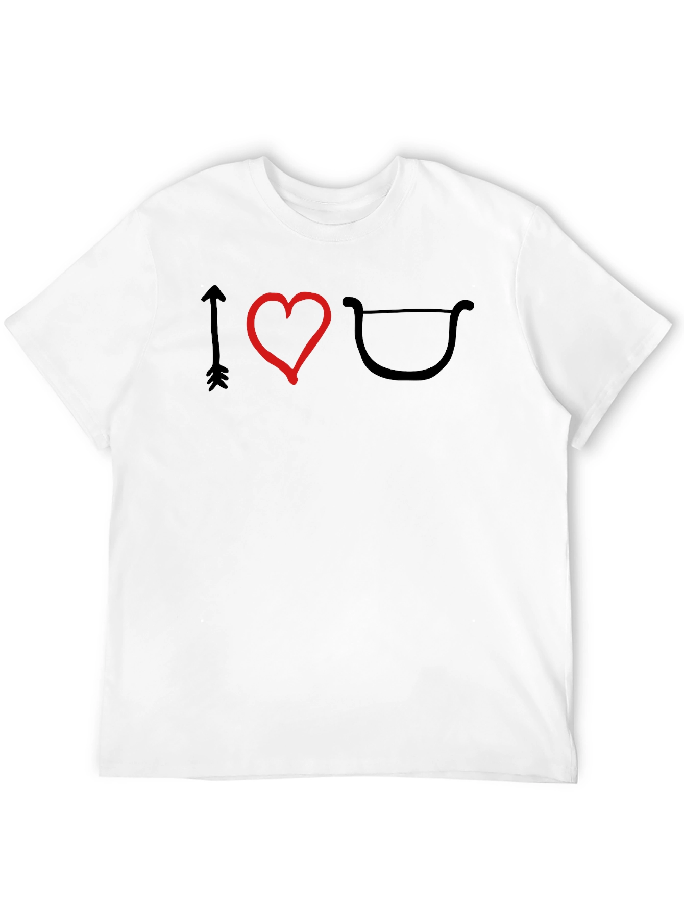 I Heart Archery T-Shirt: Black Cotton Tee