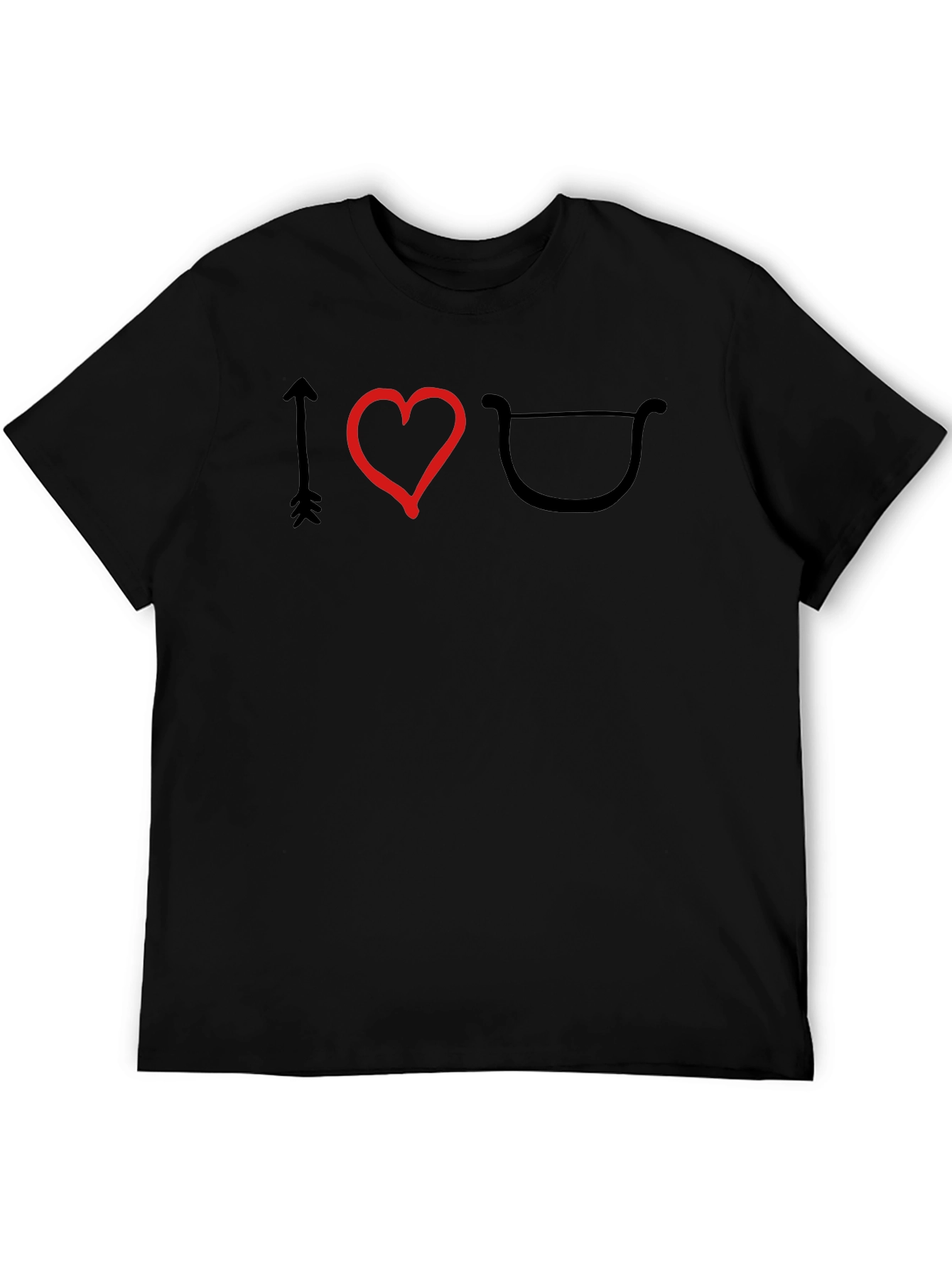 I Heart Archery T-Shirt: Black Cotton Tee