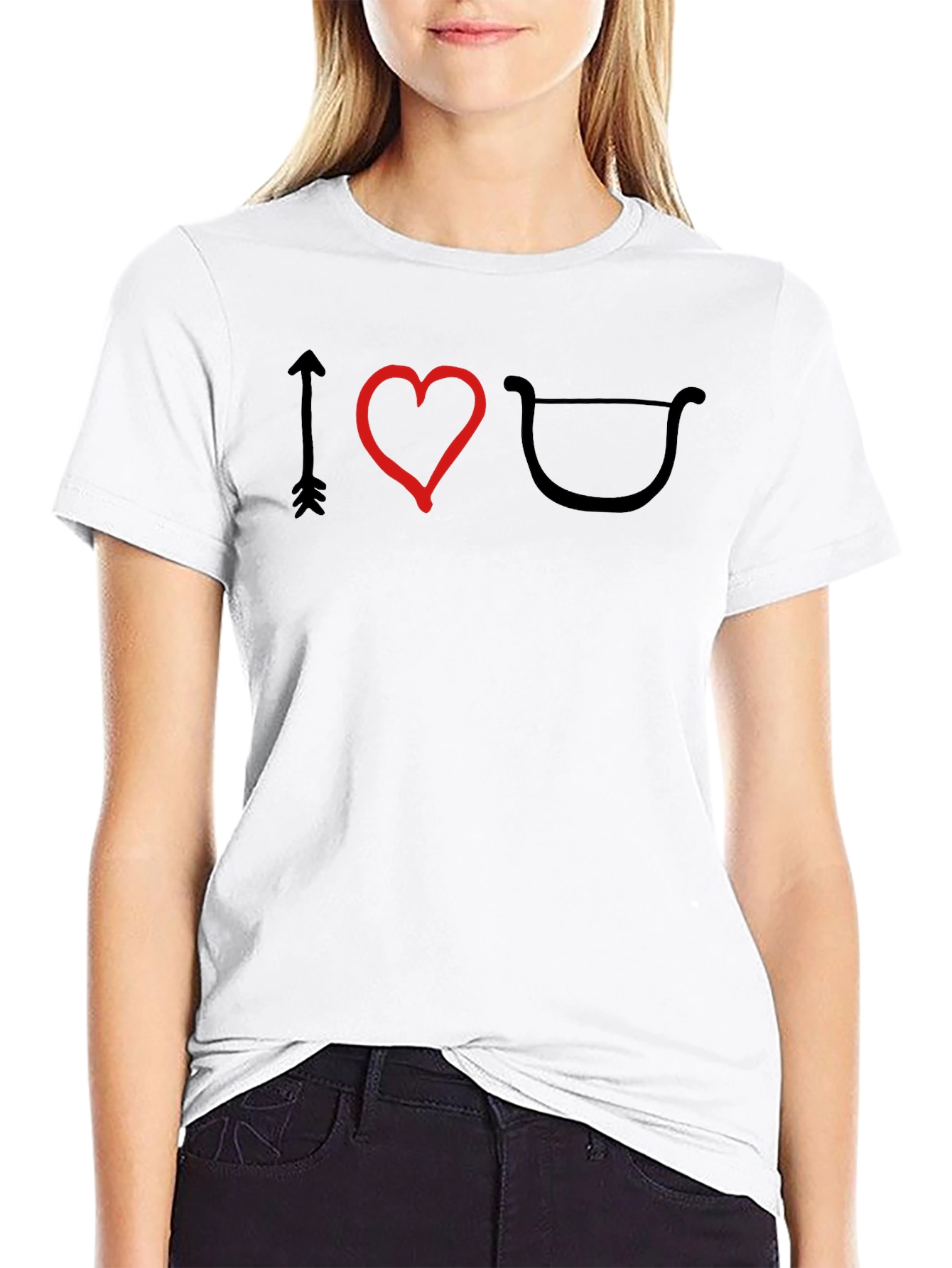 I Heart Archery T-Shirt: Black Cotton Tee