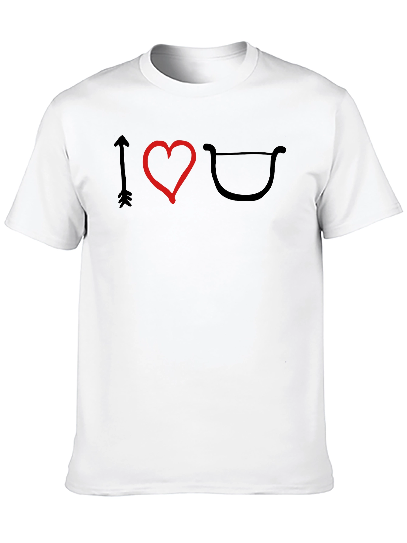 I Heart Archery T-Shirt: Black Cotton Tee