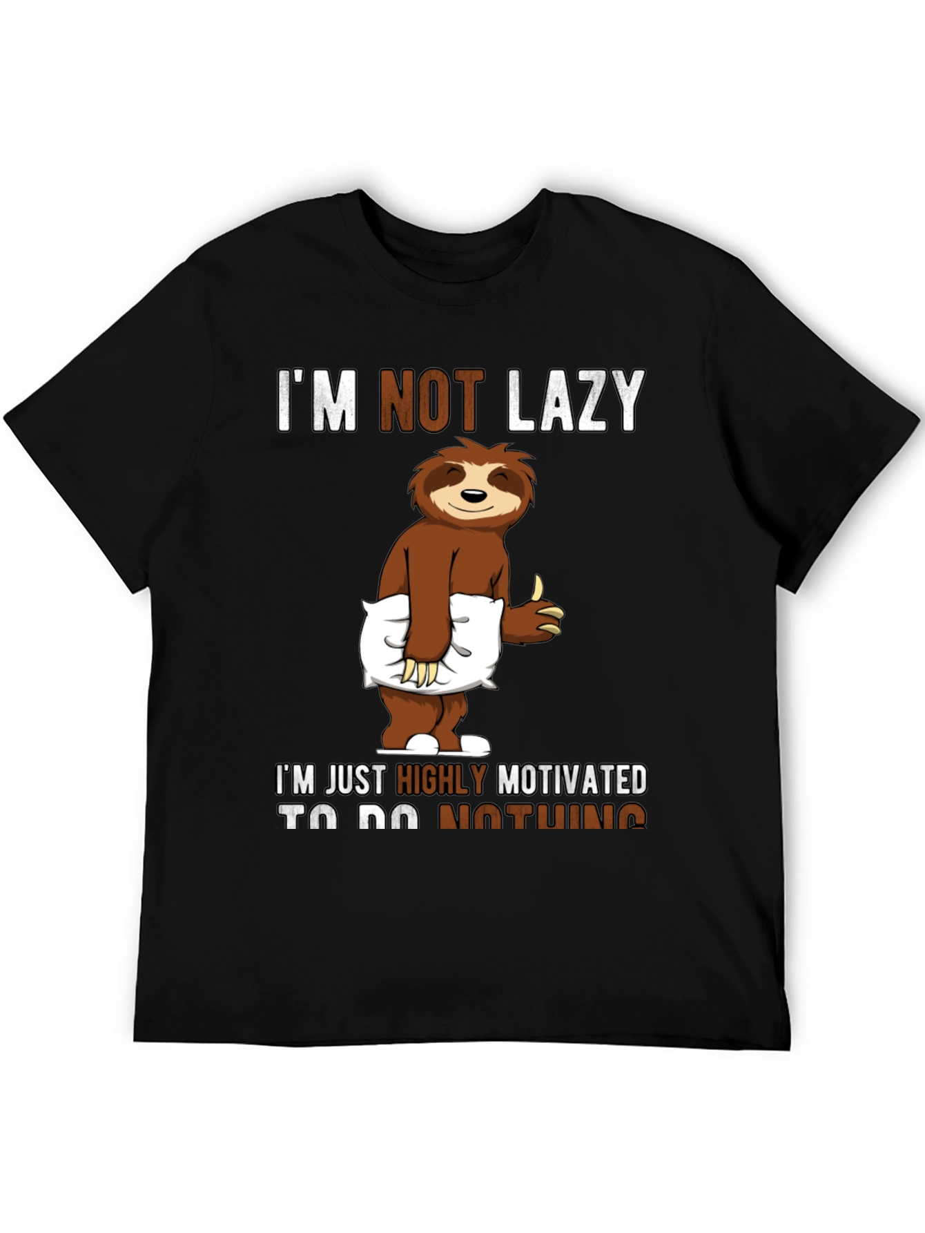 Lazy Sloth Graphic T-Shirt - Motivation Humor Tee