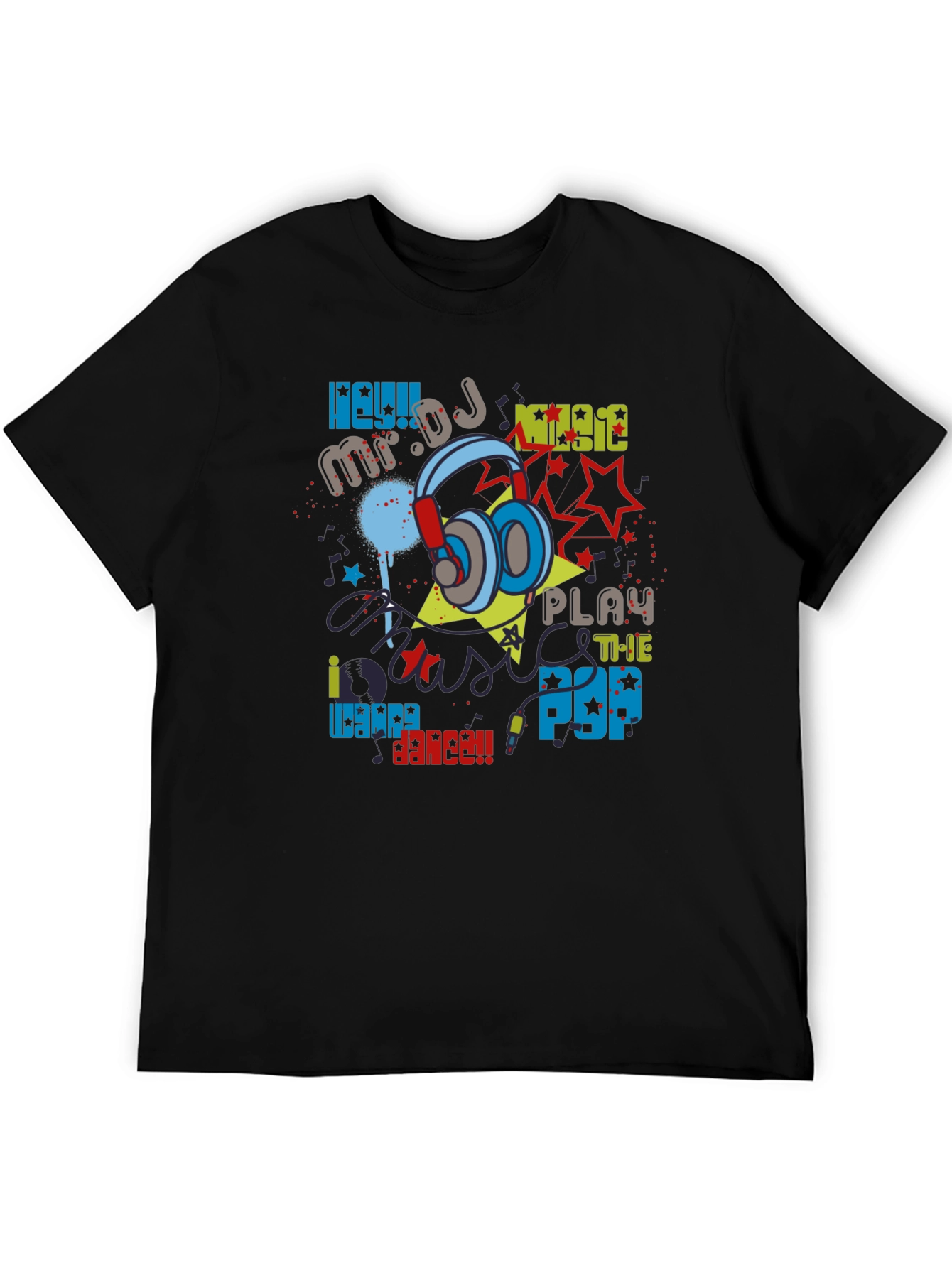DJ Music Graphic Print T-Shirt