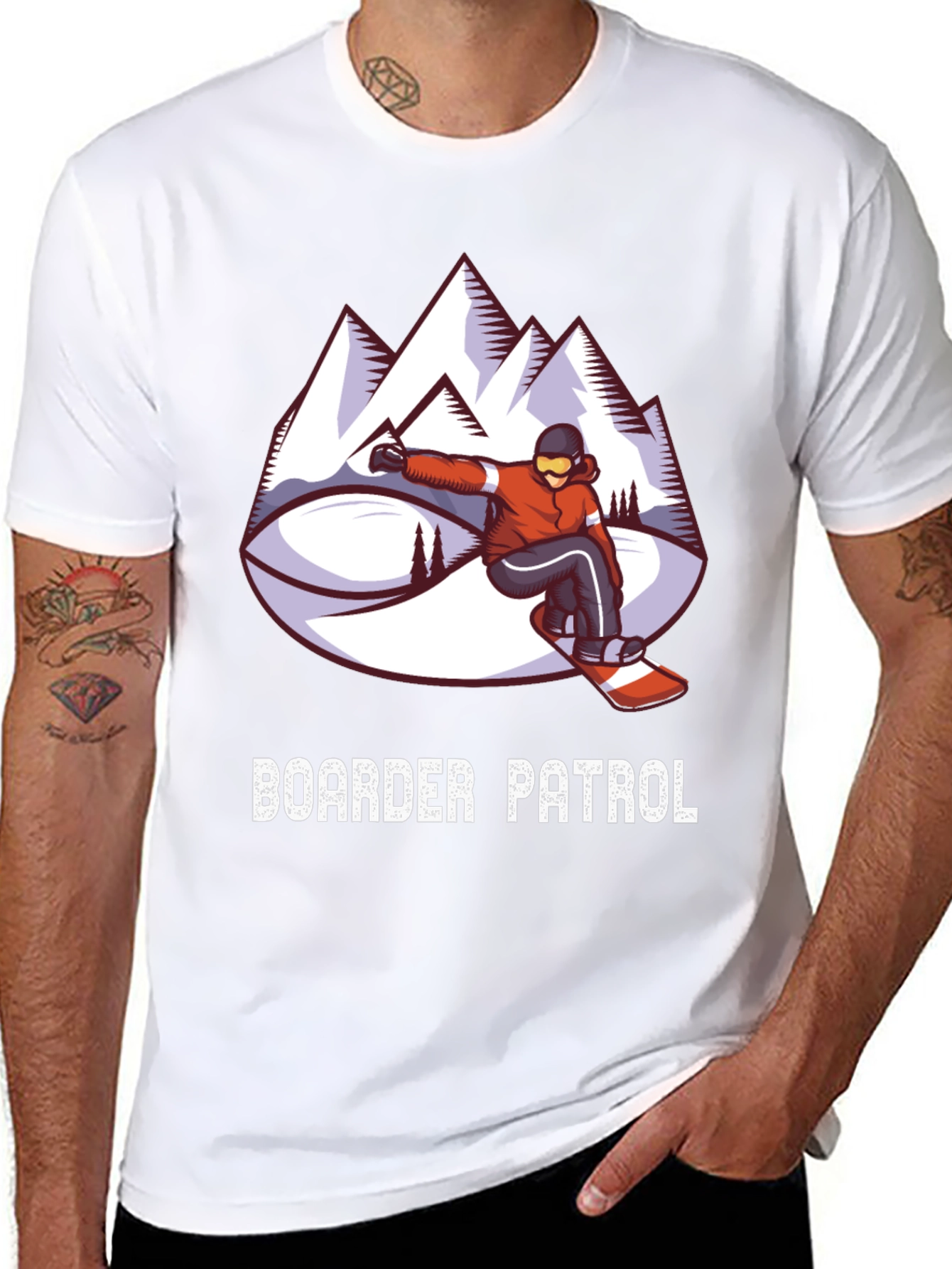 Boarder Patrol Graphic Tee - Snowboarding T-Shirt