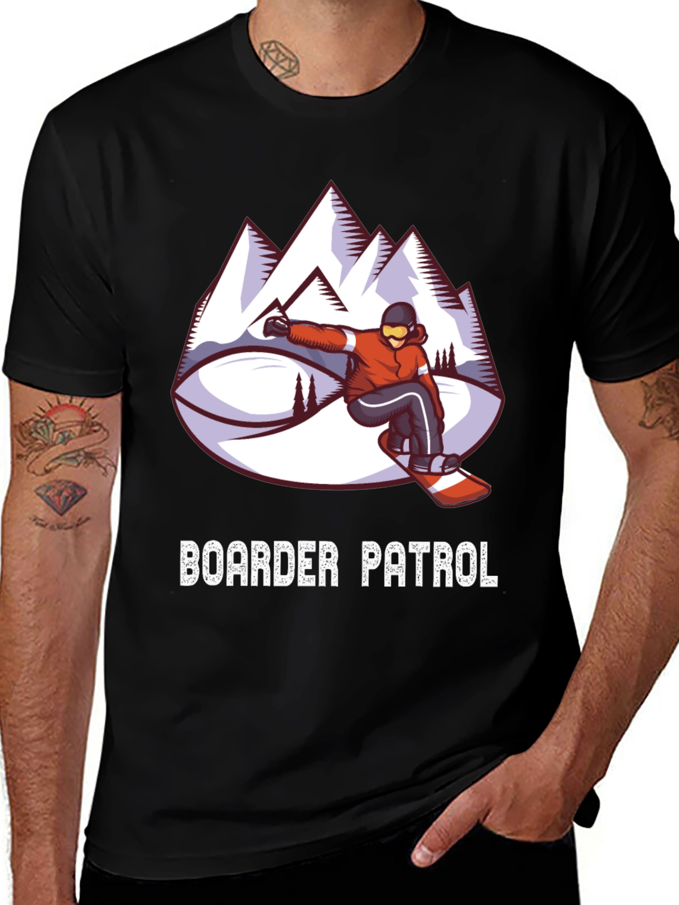 Boarder Patrol Graphic Tee - Snowboarding T-Shirt