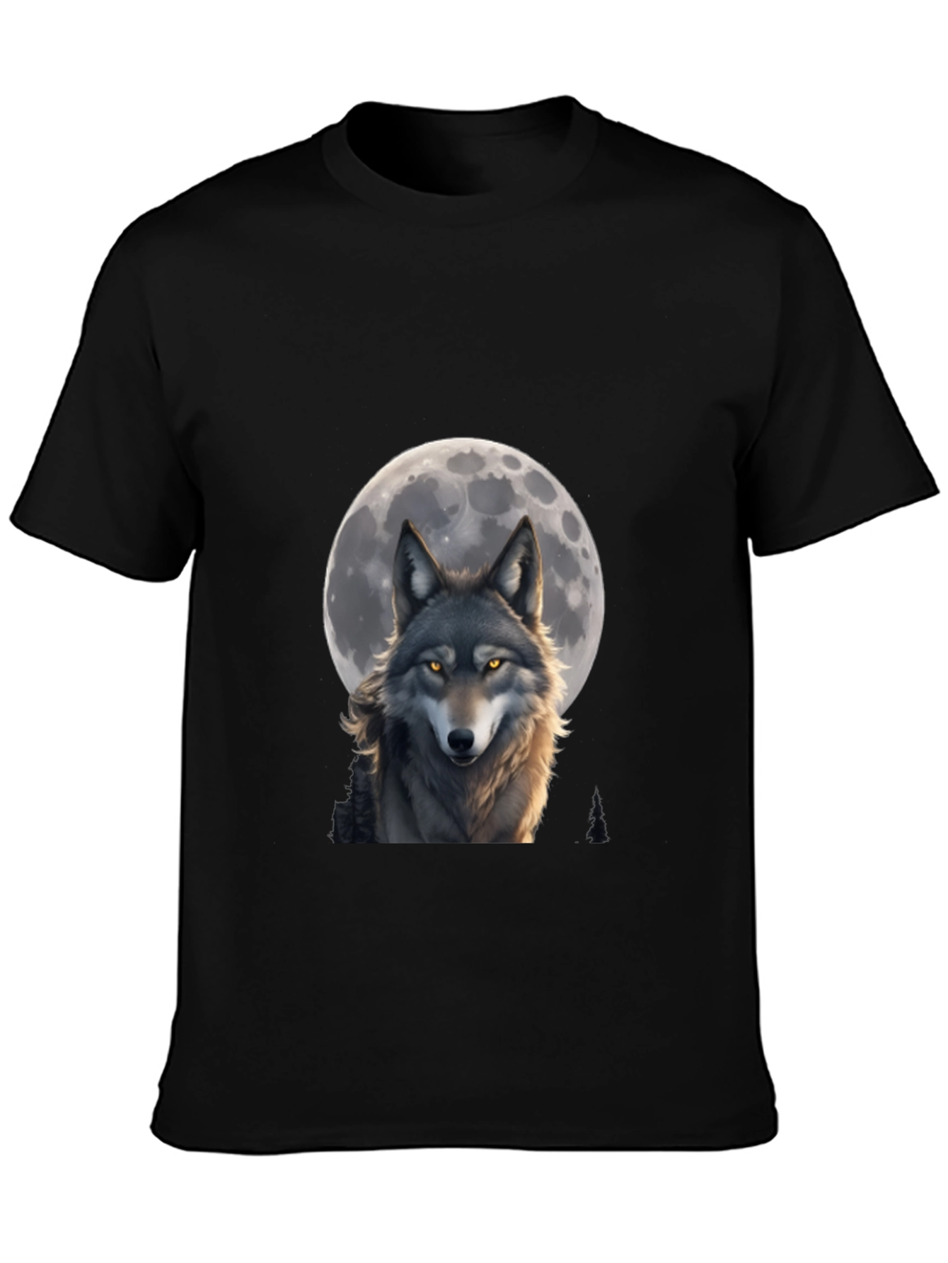 Wolf Moon T-Shirt - Artistic Wildlife Design