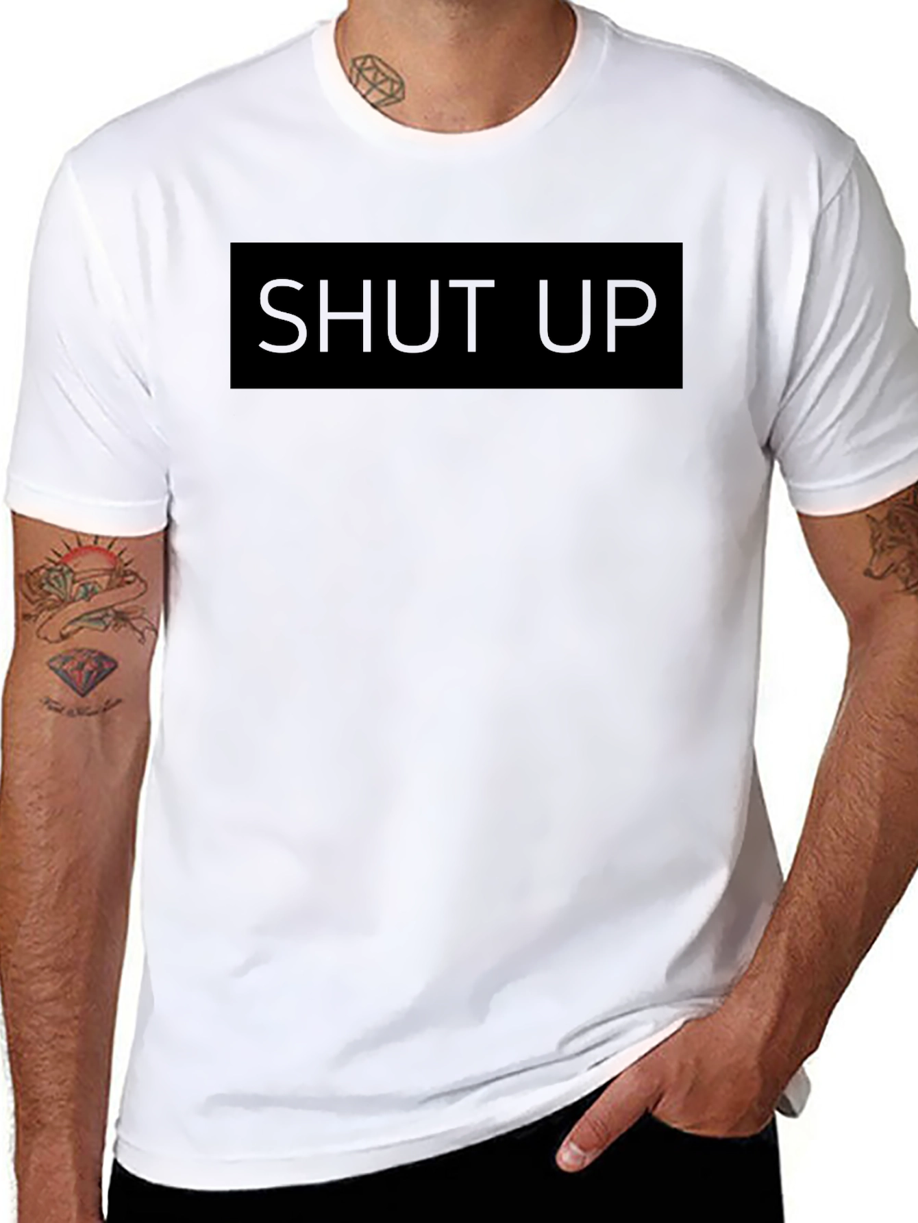 Black Shut Up Graphic Tee