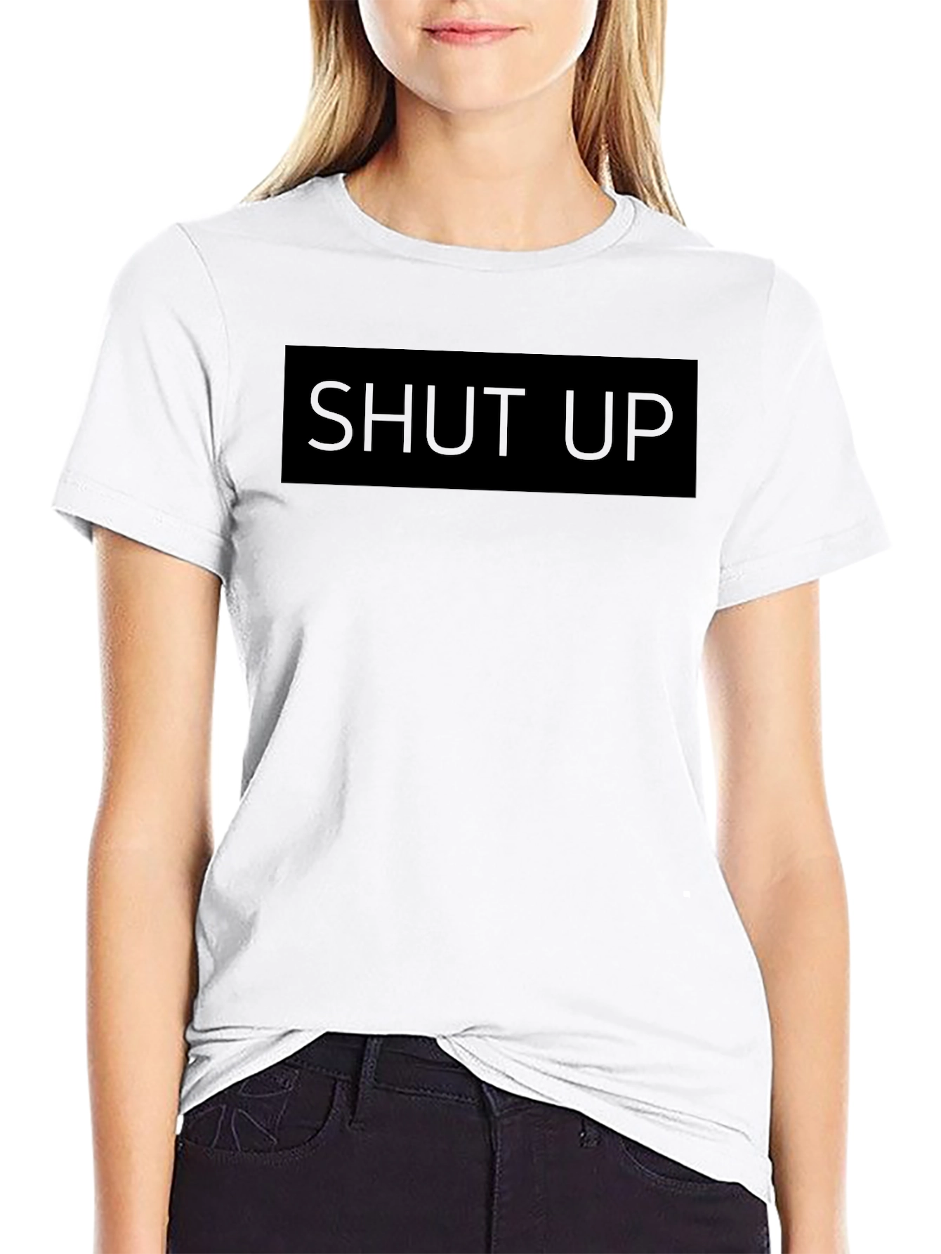 Black Shut Up Graphic Tee