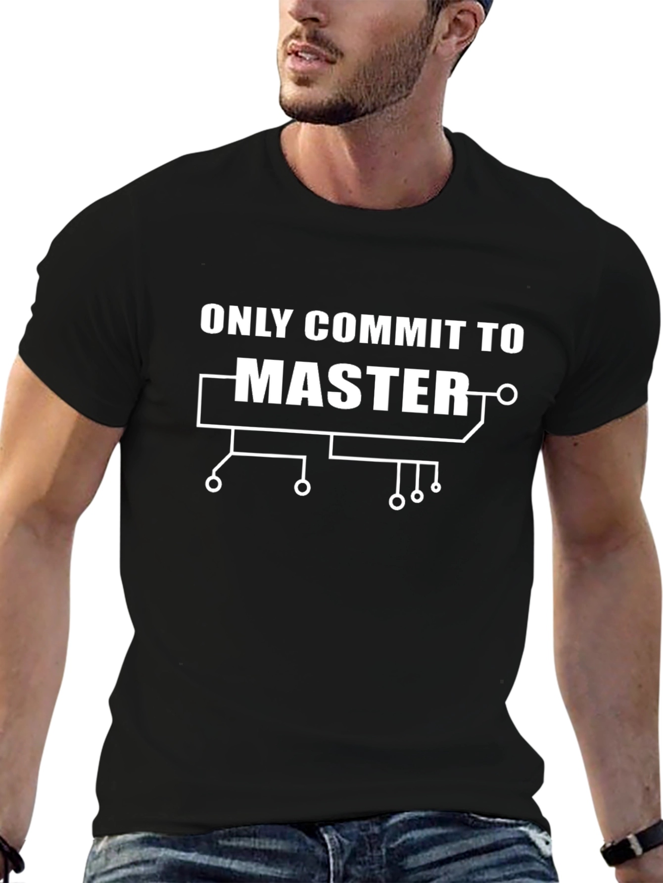 Only Commit to Master T-Shirt - Black