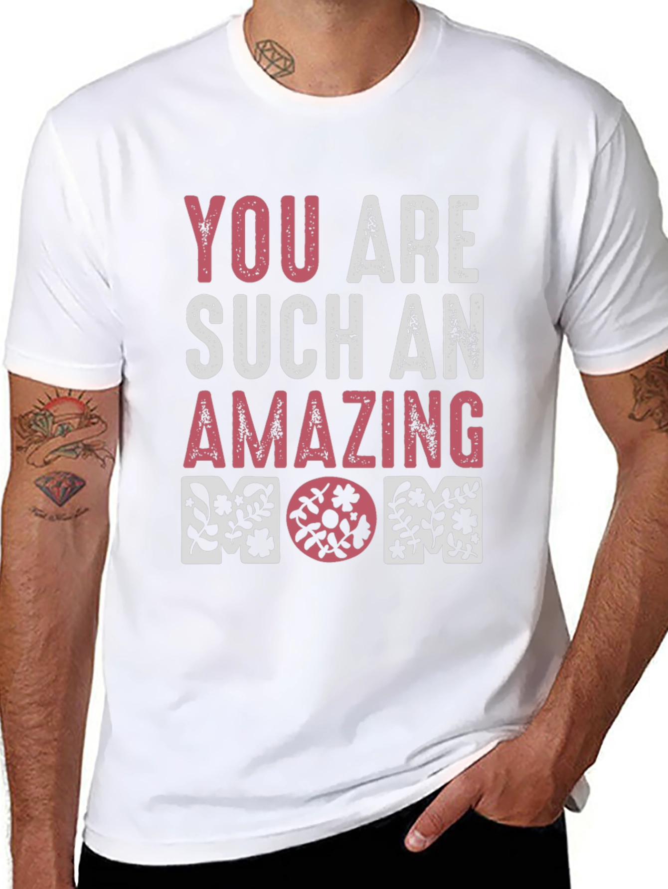 Amazing Mom Floral Graphic T-Shirt