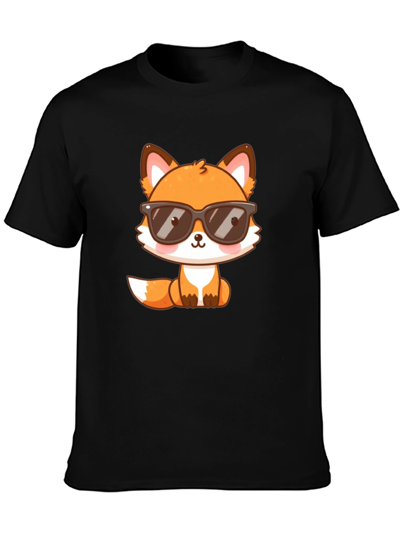 Cool Fox Graphic T-Shirt - Black