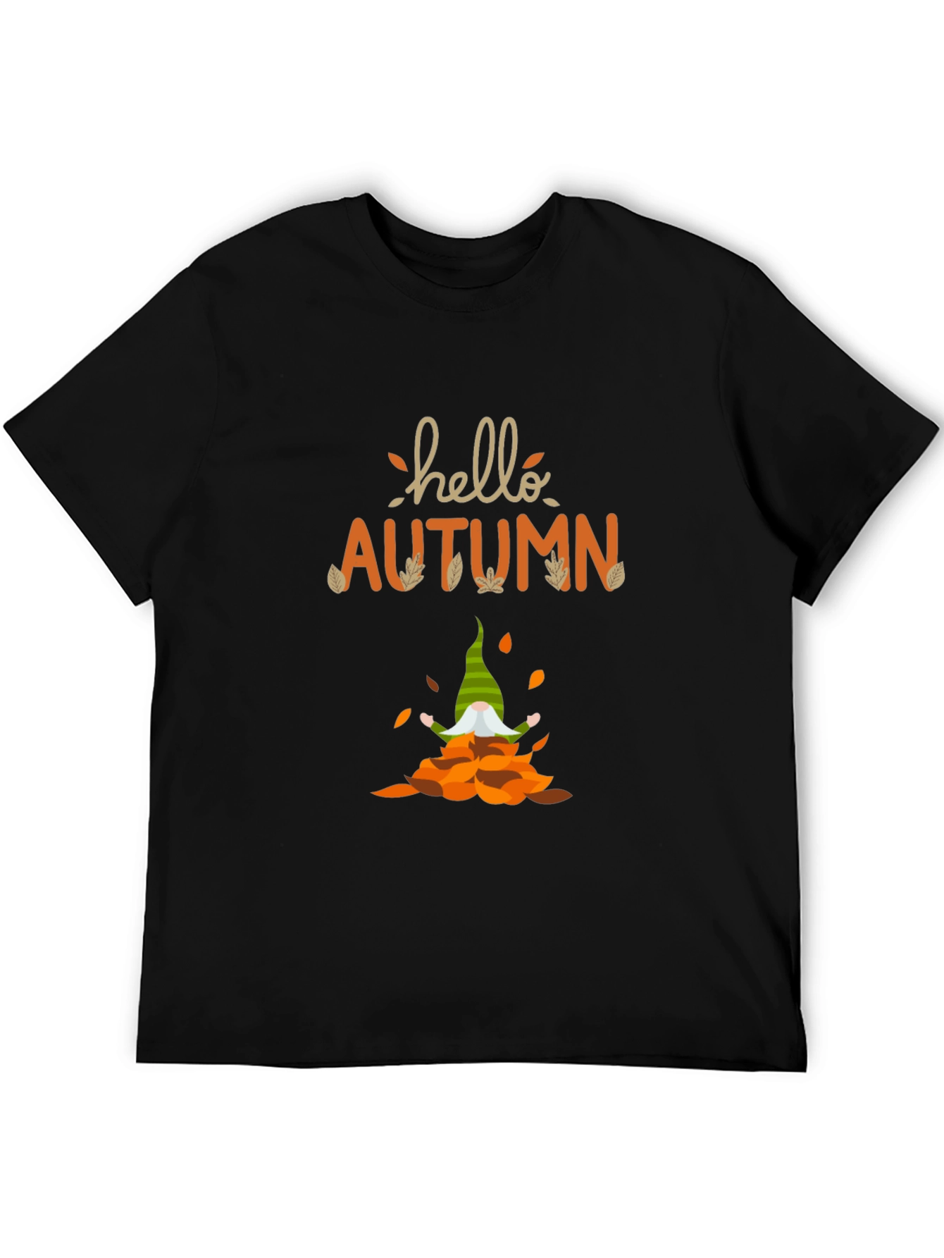Hello Autumn Gnome T-Shirt - Fall Season Apparel