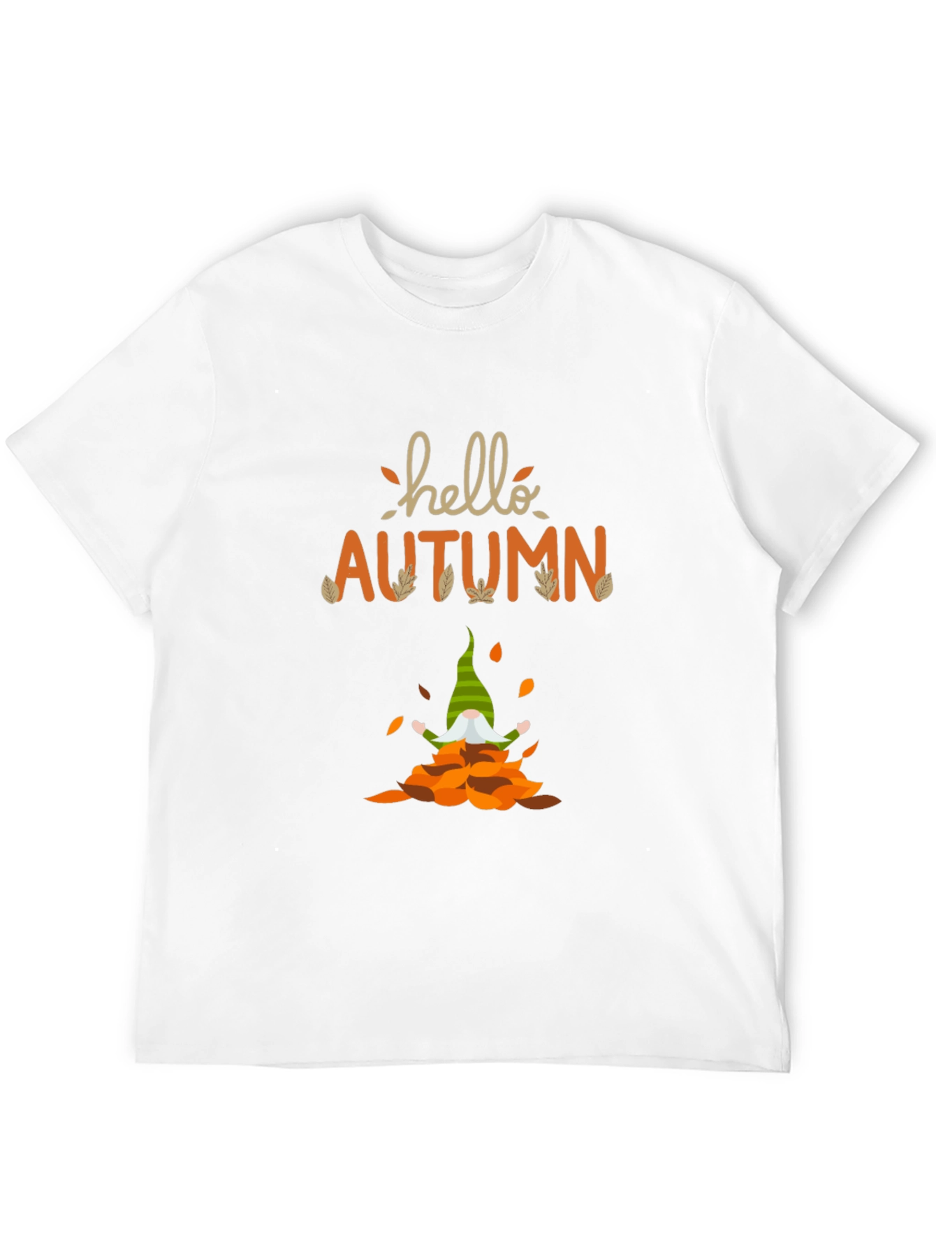 Hello Autumn Gnome T-Shirt - Fall Season Apparel