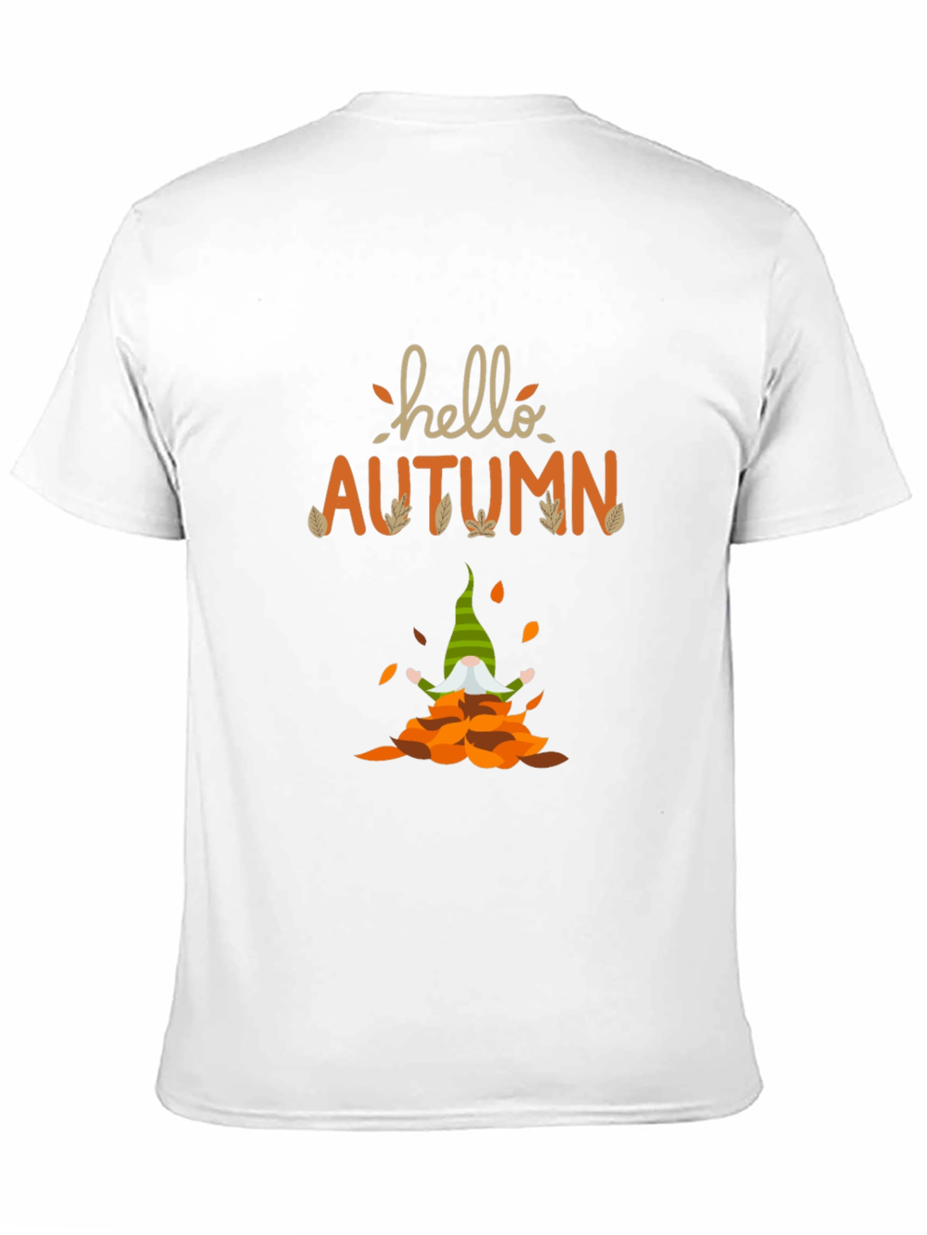 Hello Autumn Gnome T-Shirt - Fall Season Apparel