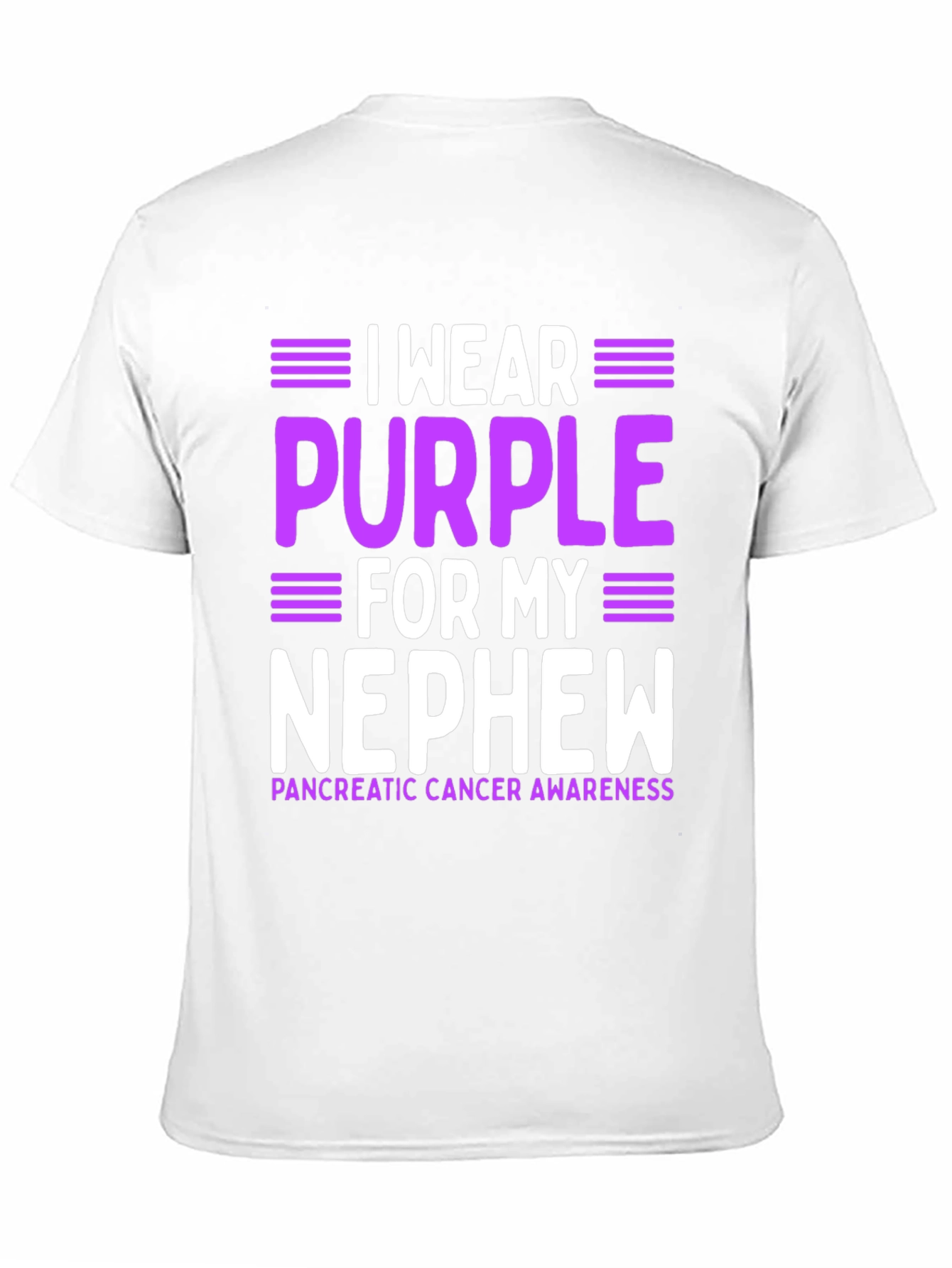 Purple Pancreatic Cancer Awareness Nephew T-Shirt