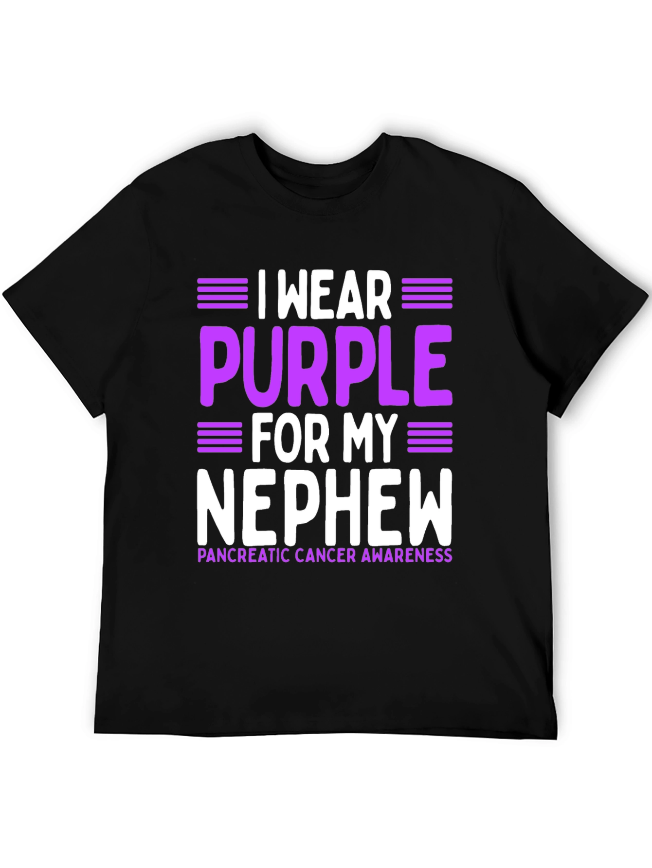 Purple Pancreatic Cancer Awareness Nephew T-Shirt
