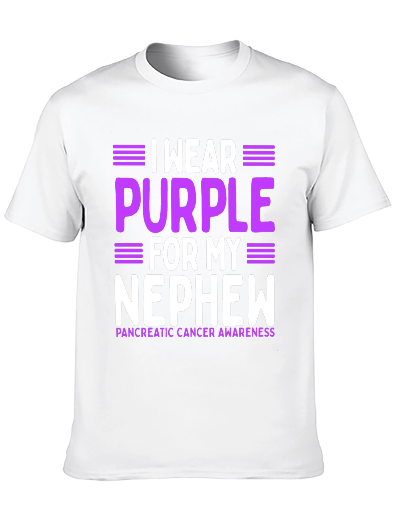 Purple Pancreatic Cancer Awareness Nephew T-Shirt