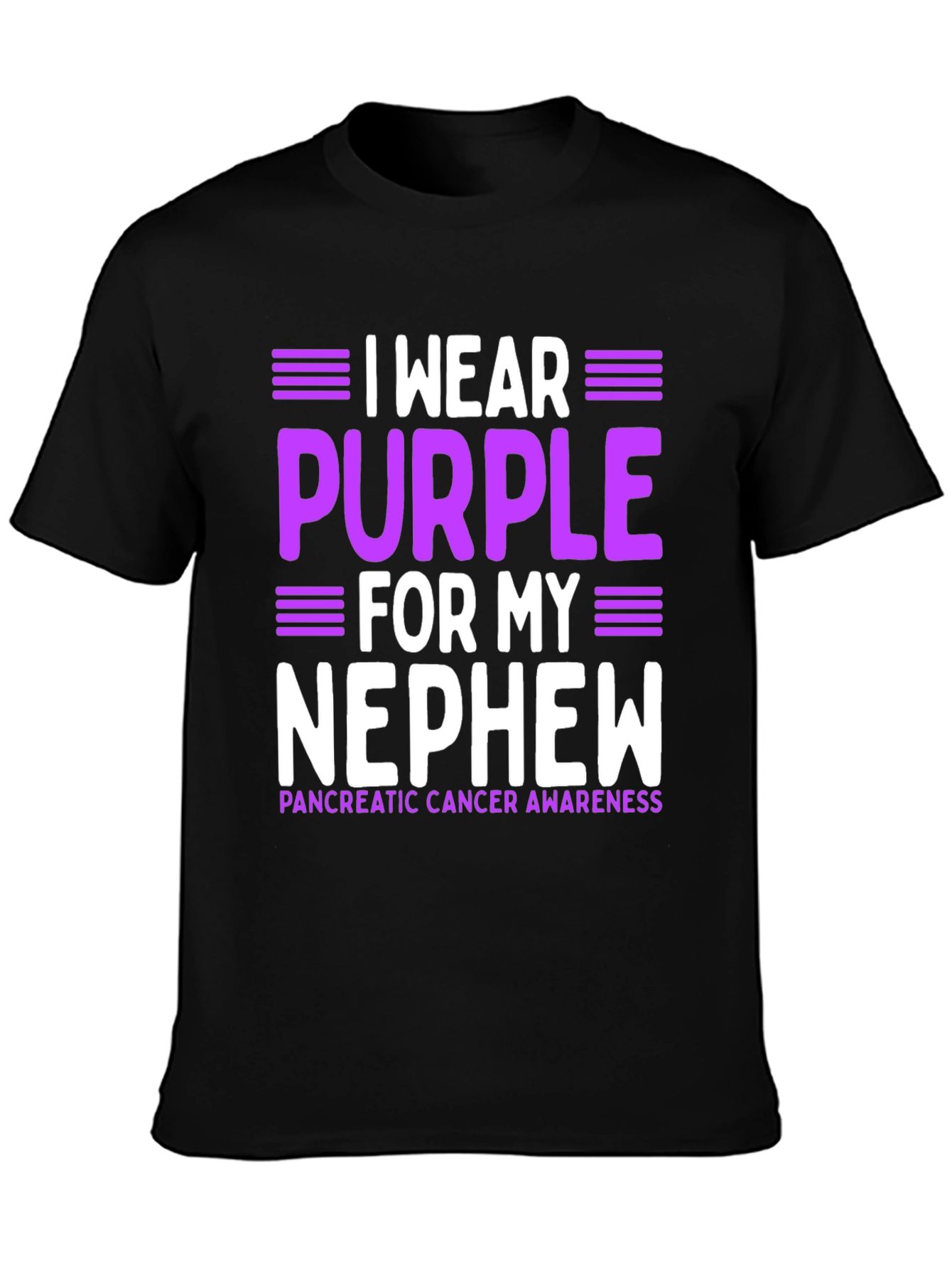 Purple Pancreatic Cancer Awareness Nephew T-Shirt
