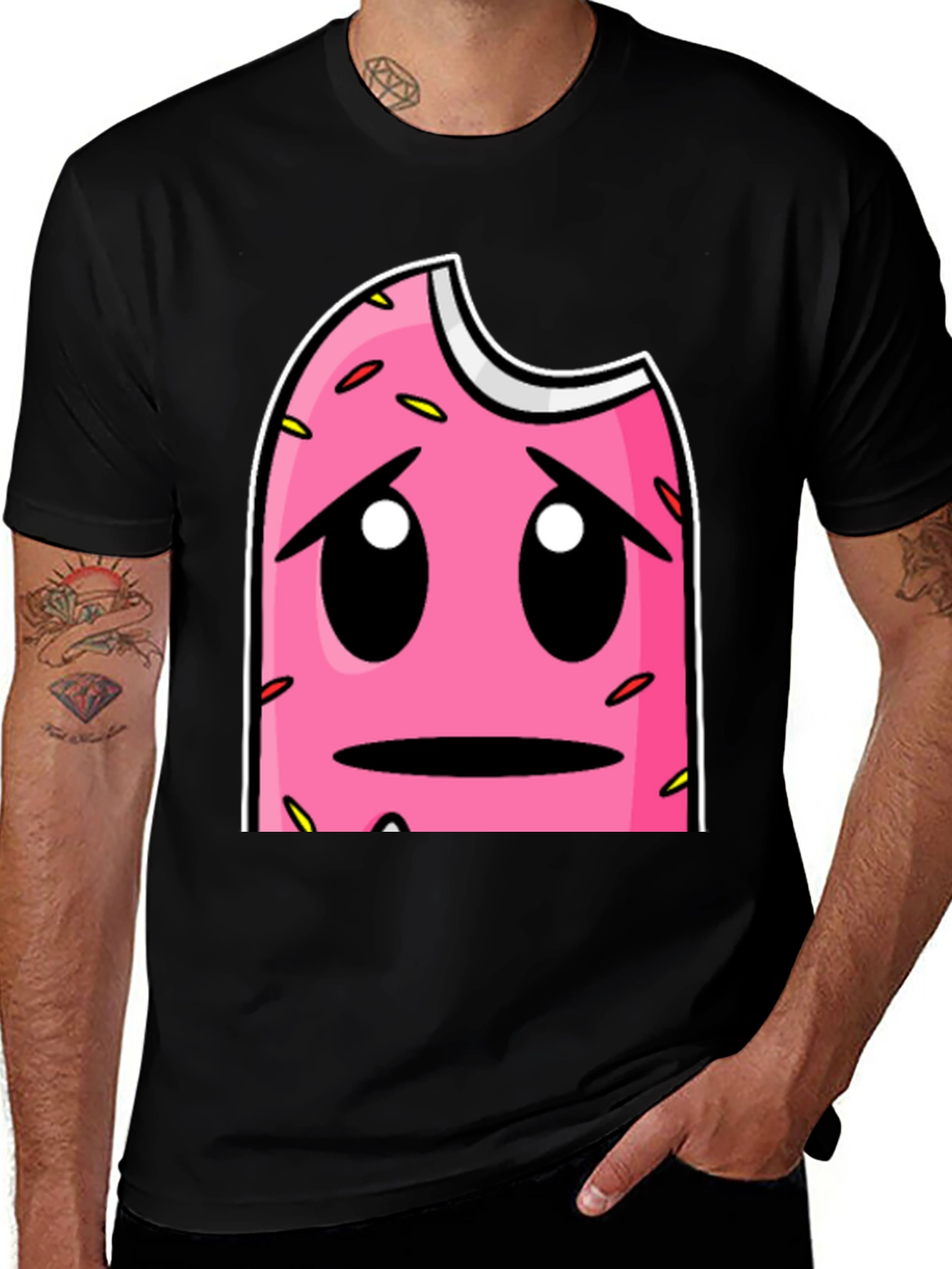 Sad Donut Graphic T-Shirt