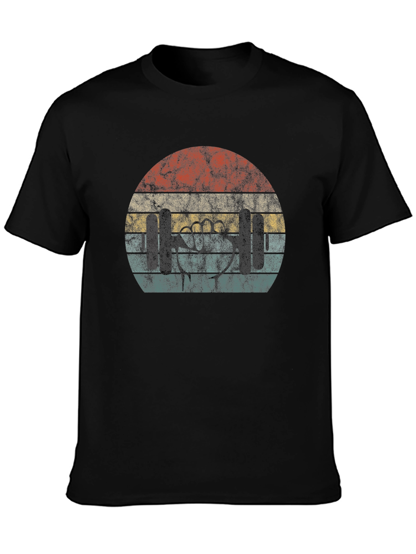Retro Gym Shirt - Weightlifting Fist Graphic Tee