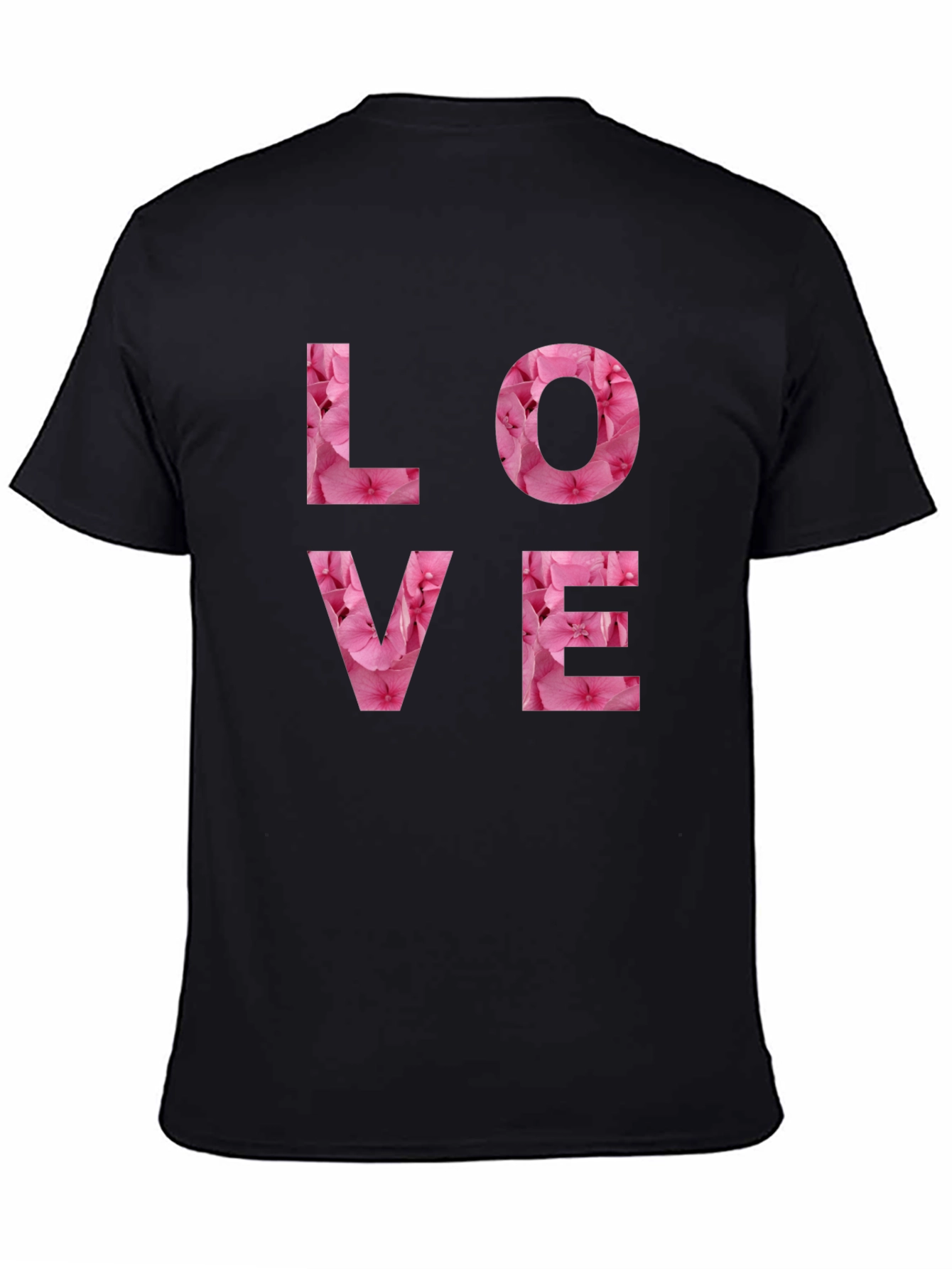 Floral LOVE Graphic Tee - Black