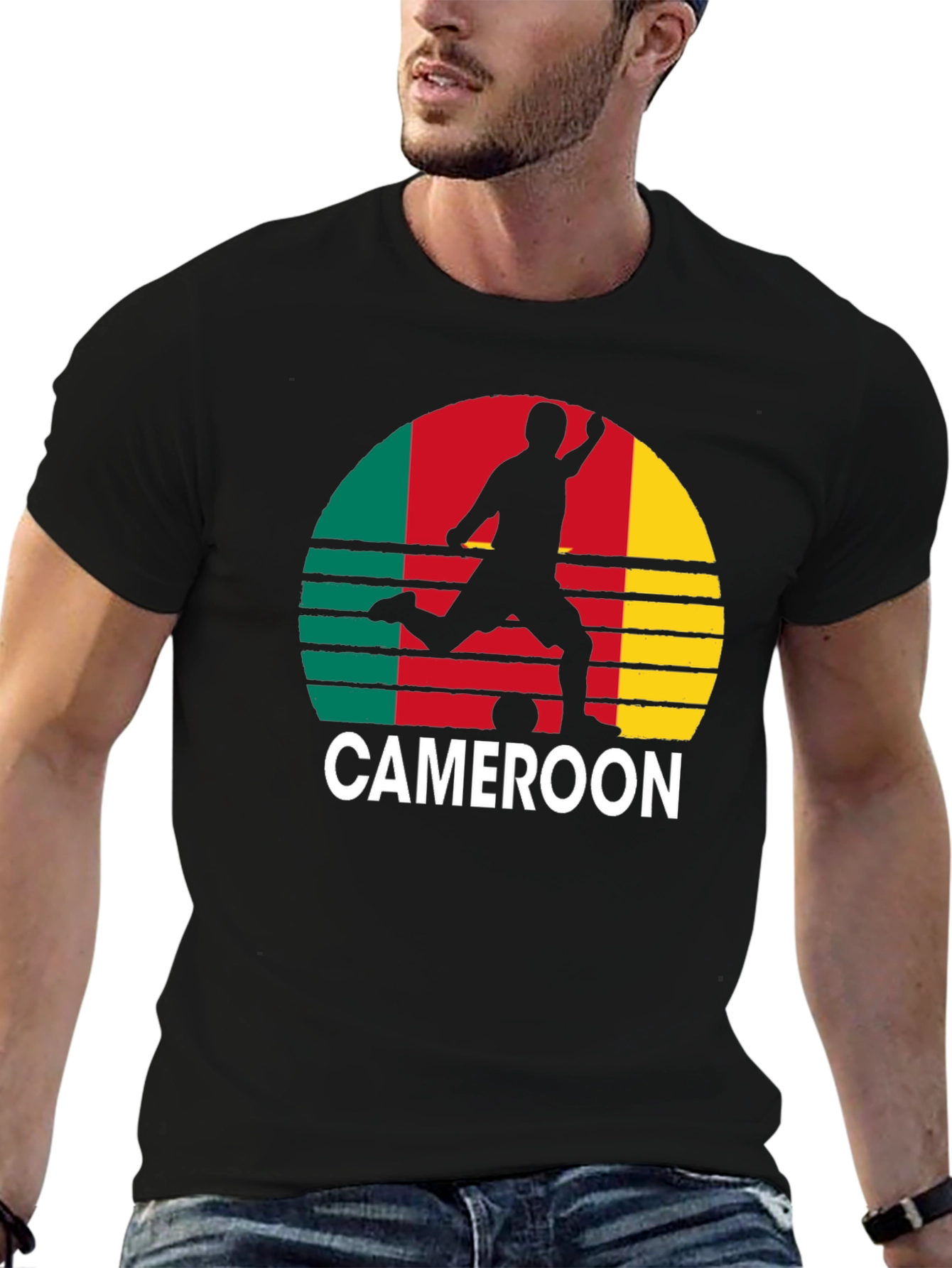 Cameroon Football T-Shirt - Retro Style