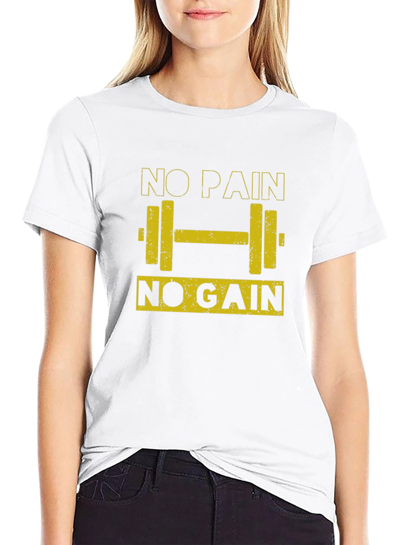 No Pain No Gain Graphic T-Shirt - Gym Motivation