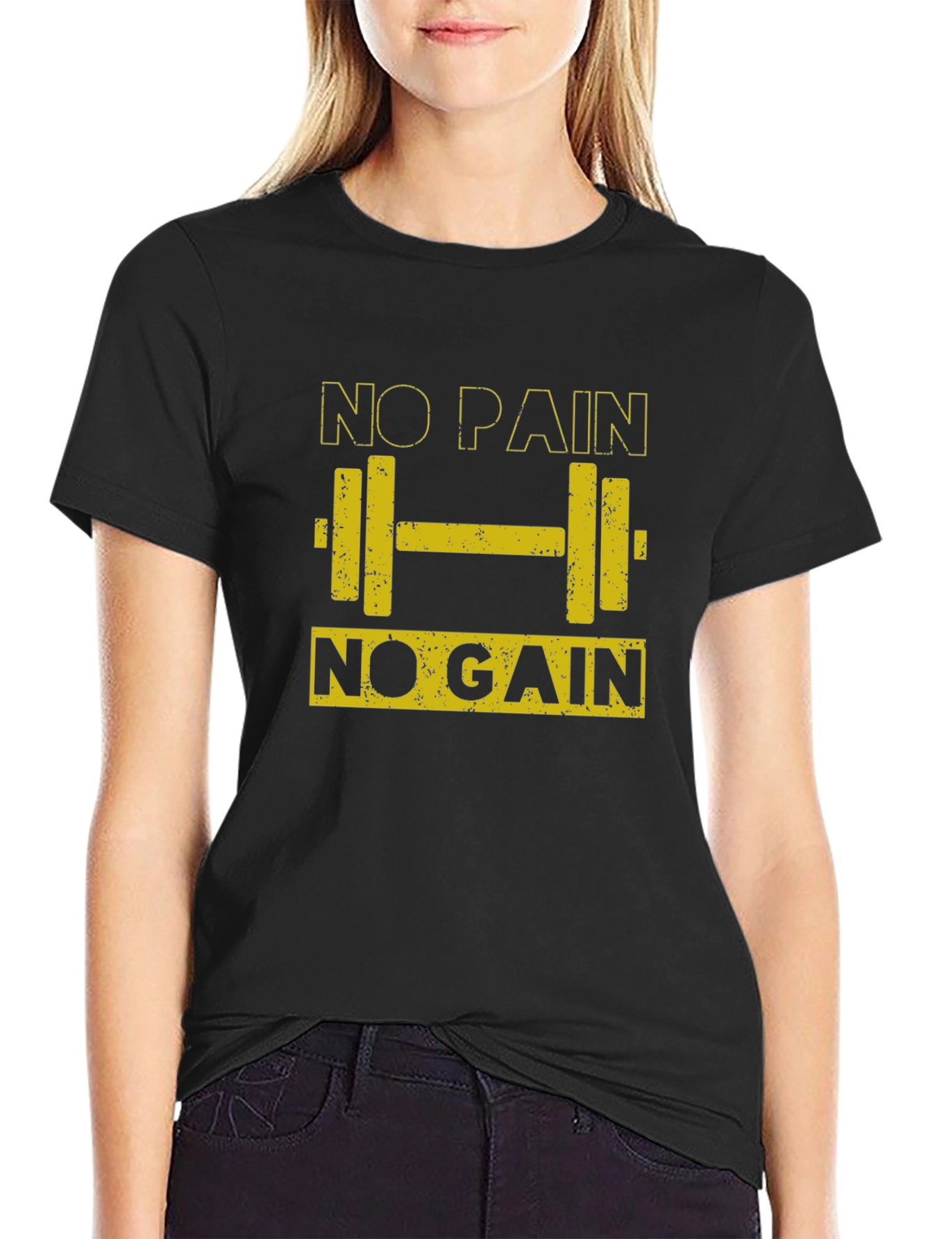 No Pain No Gain Graphic T-Shirt - Gym Motivation
