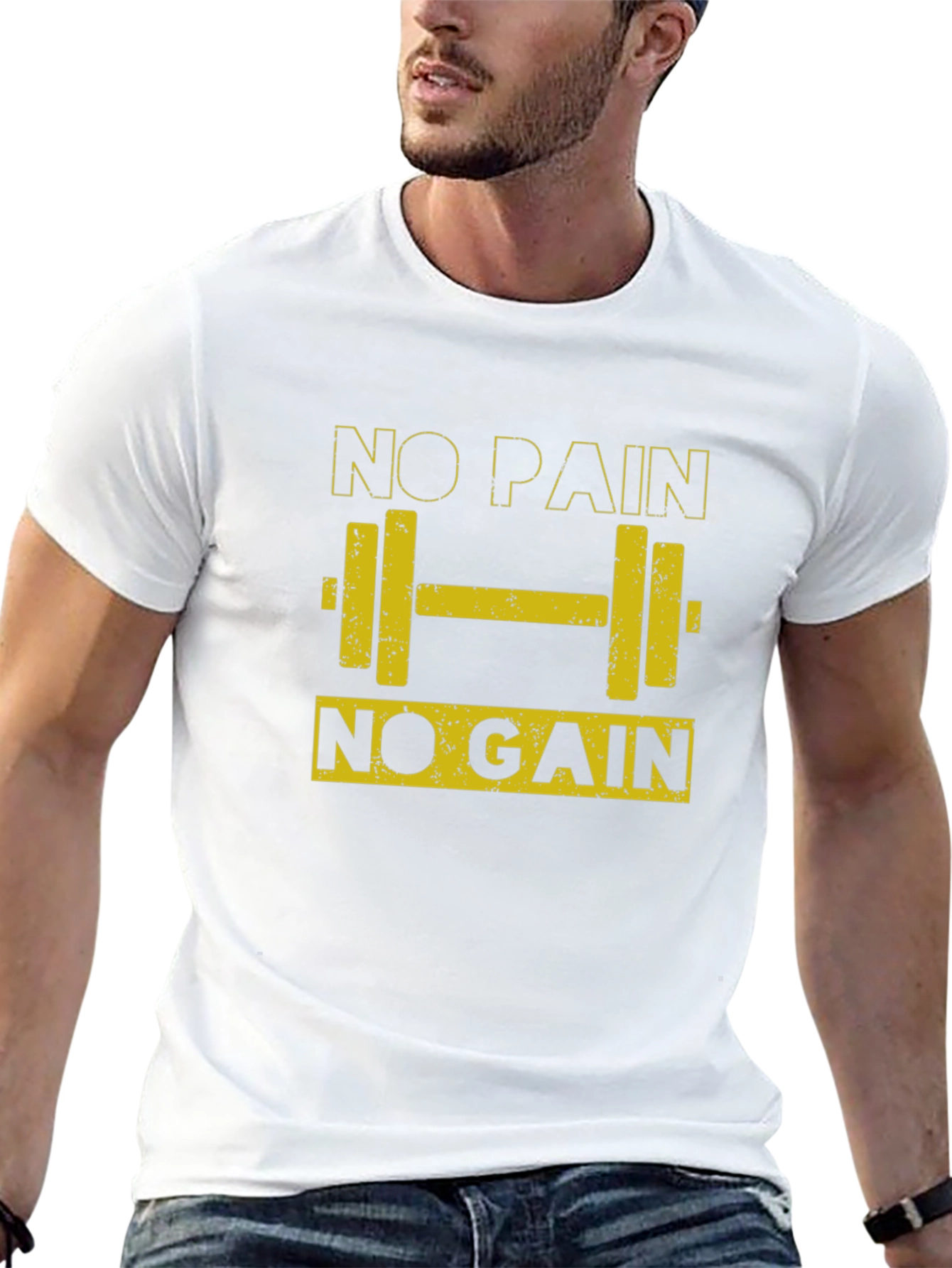 No Pain No Gain Graphic T-Shirt - Gym Motivation