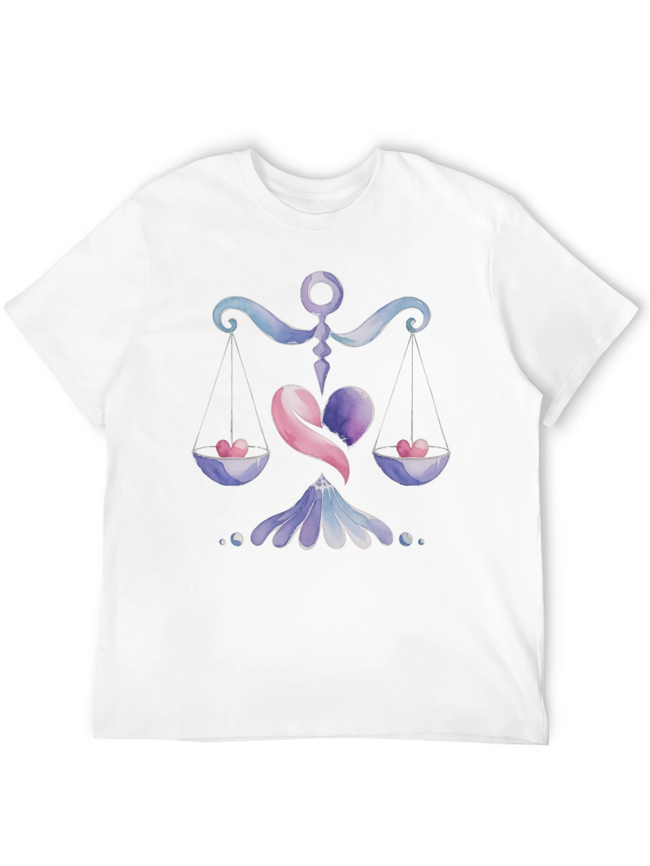 Libra Zodiac Heart Scales T-Shirt
