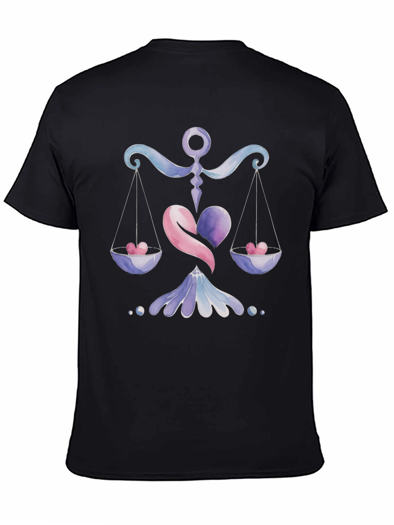 Libra Zodiac Heart Scales T-Shirt