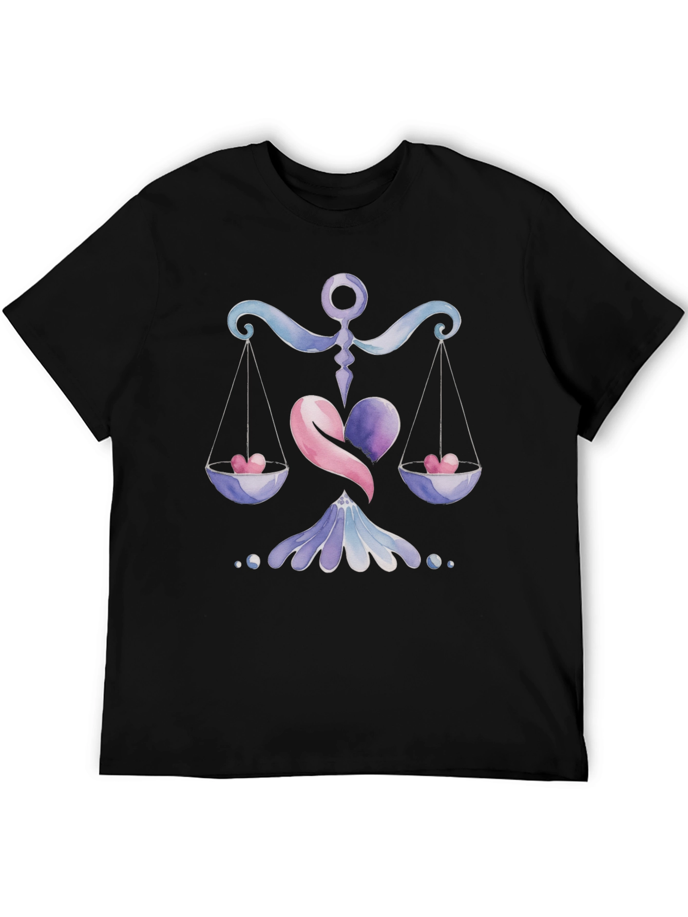 Libra Zodiac Heart Scales T-Shirt