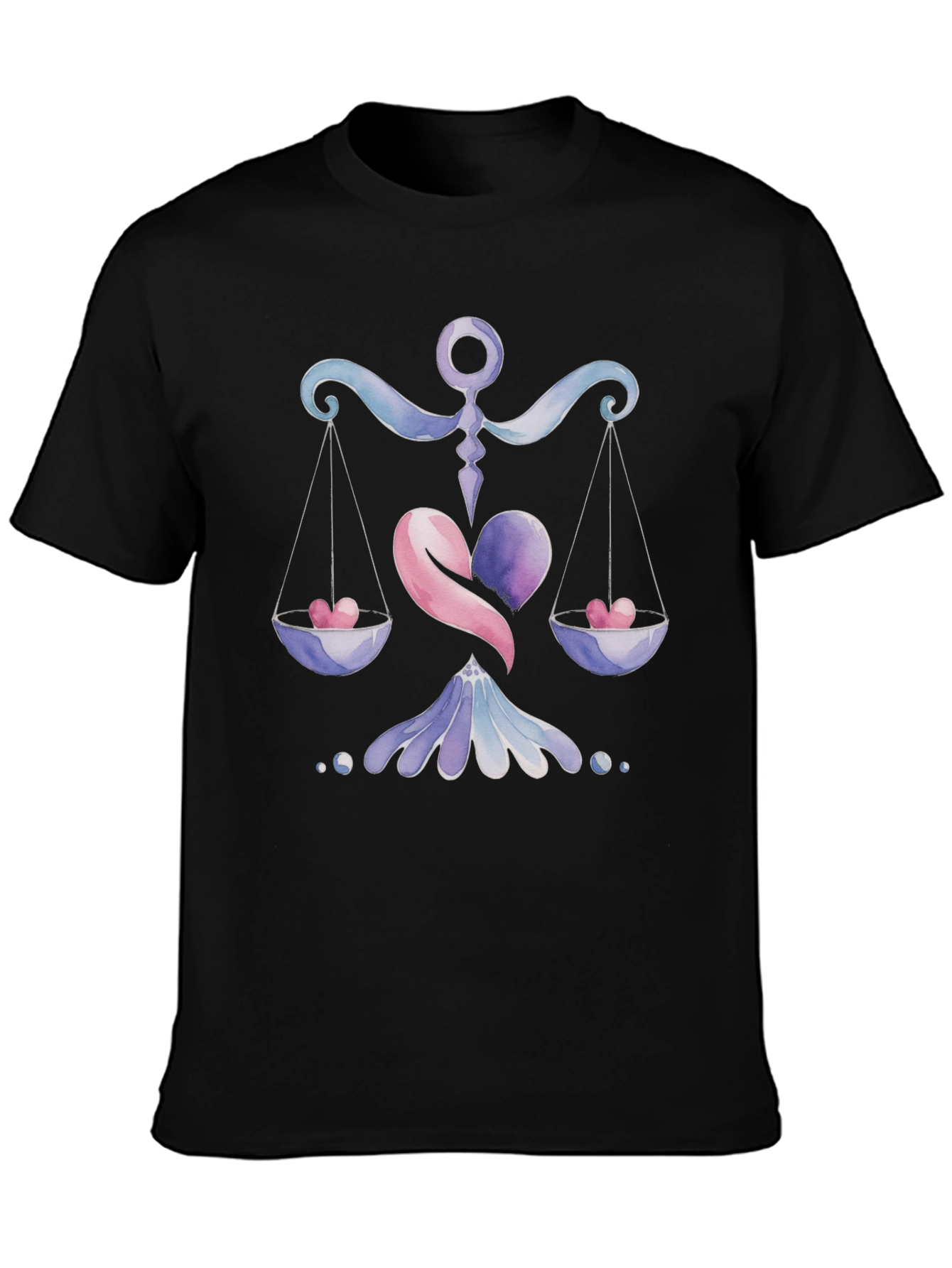 Libra Zodiac Heart Scales T-Shirt