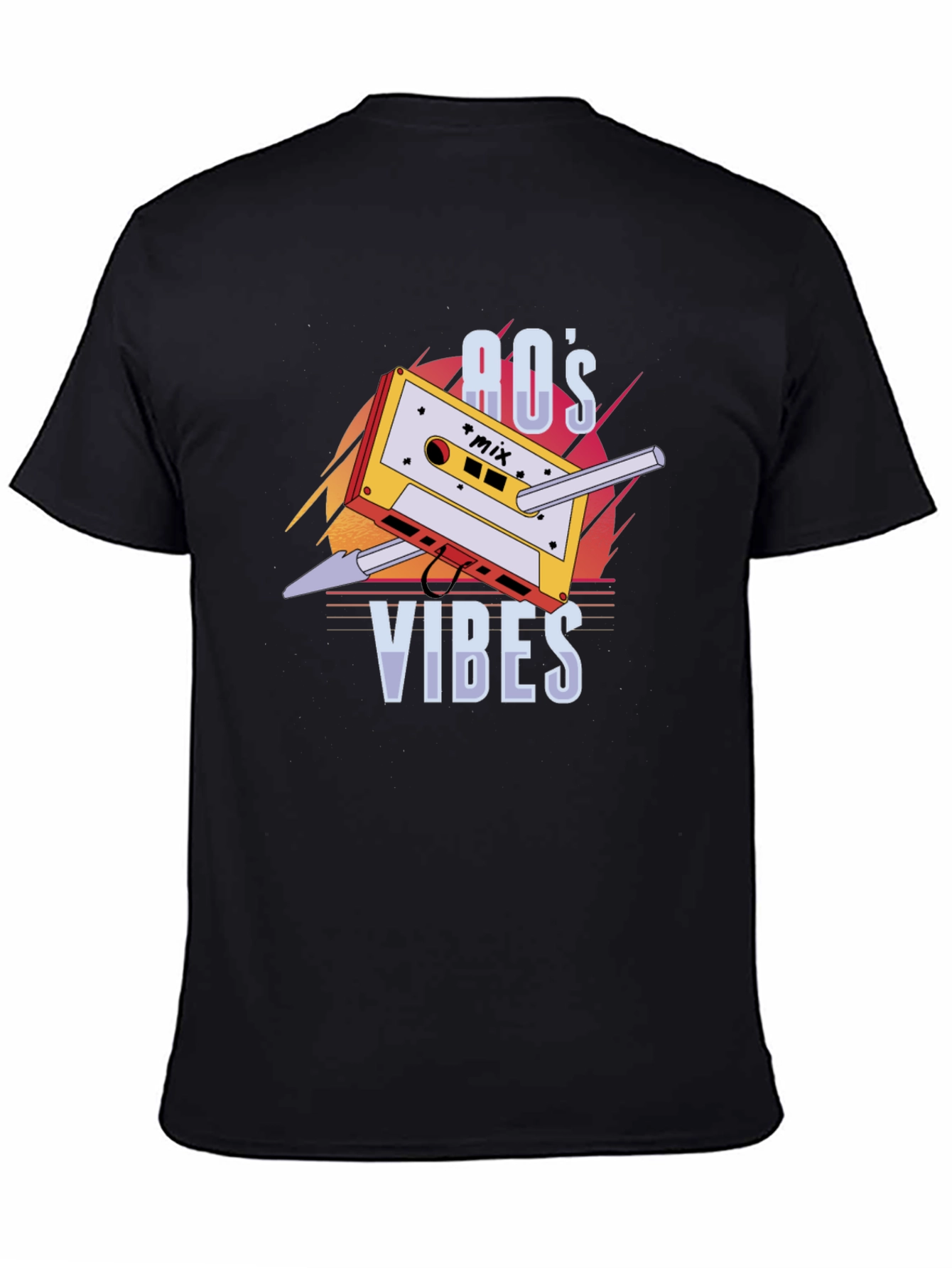 Retro 80s Vibes Cassette Tape Graphic T-Shirt