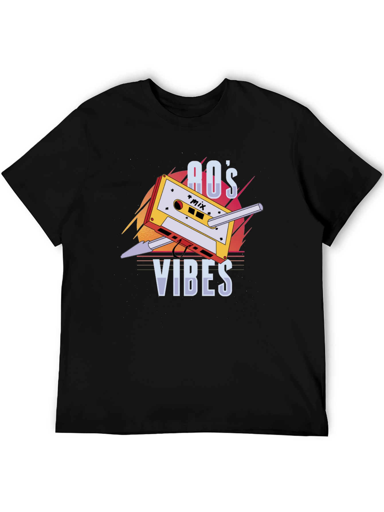 Retro 80s Vibes Cassette Tape Graphic T-Shirt