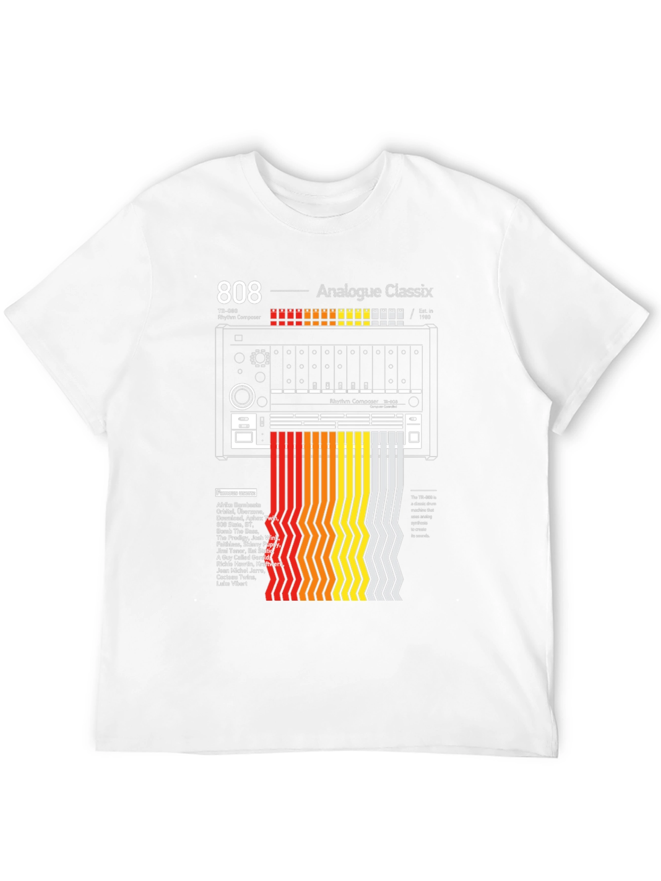 808 Analogue Classix T-Shirt: Rhythm Composer Design