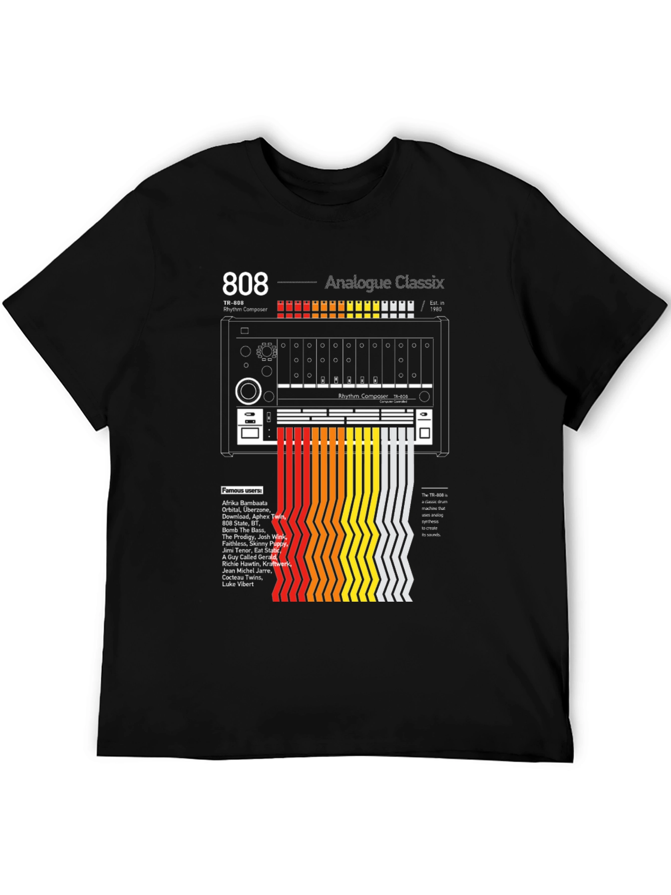 808 Analogue Classix T-Shirt: Rhythm Composer Design
