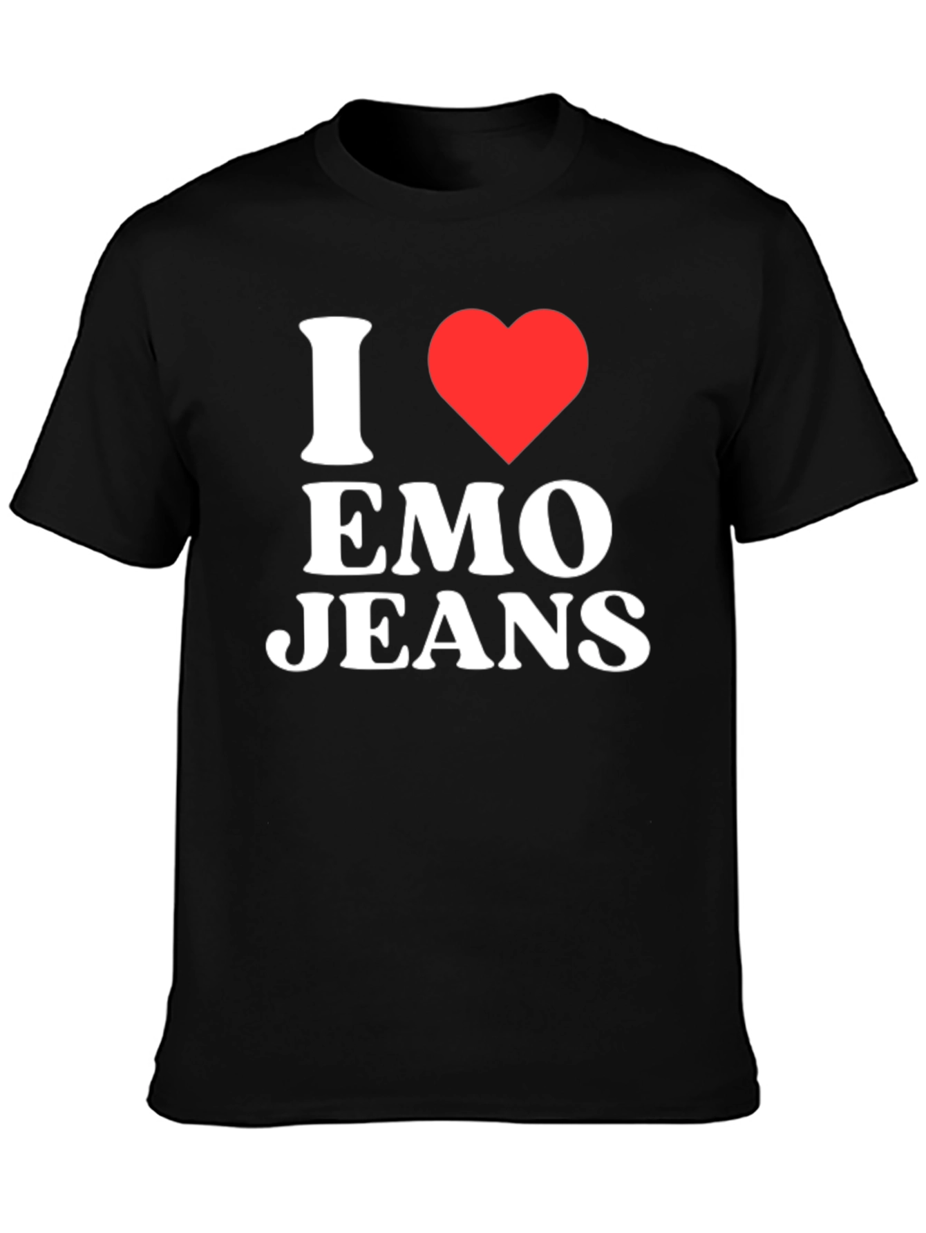 I Heart Emo Jeans Black T-Shirt