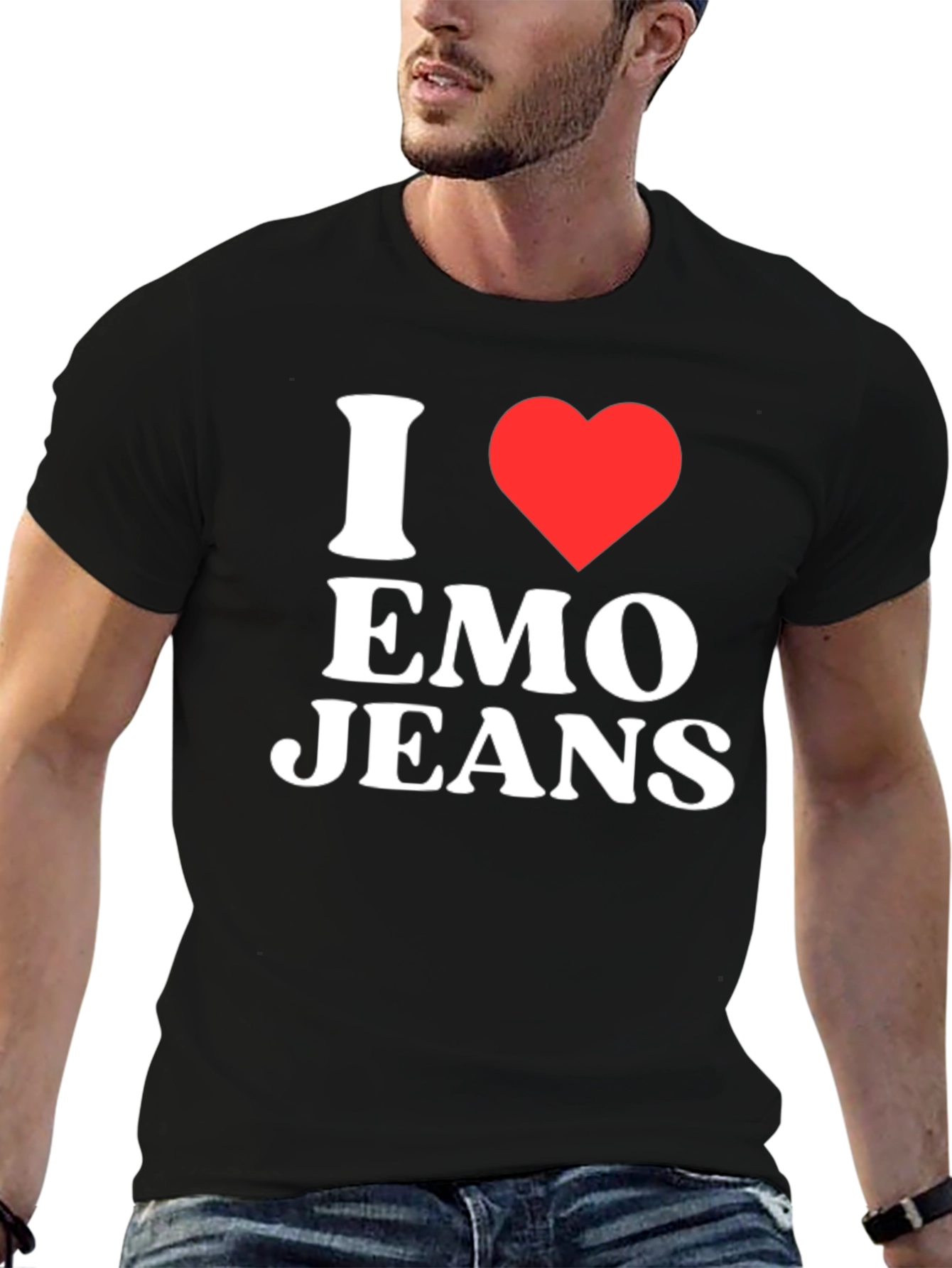 I Heart Emo Jeans Black T-Shirt