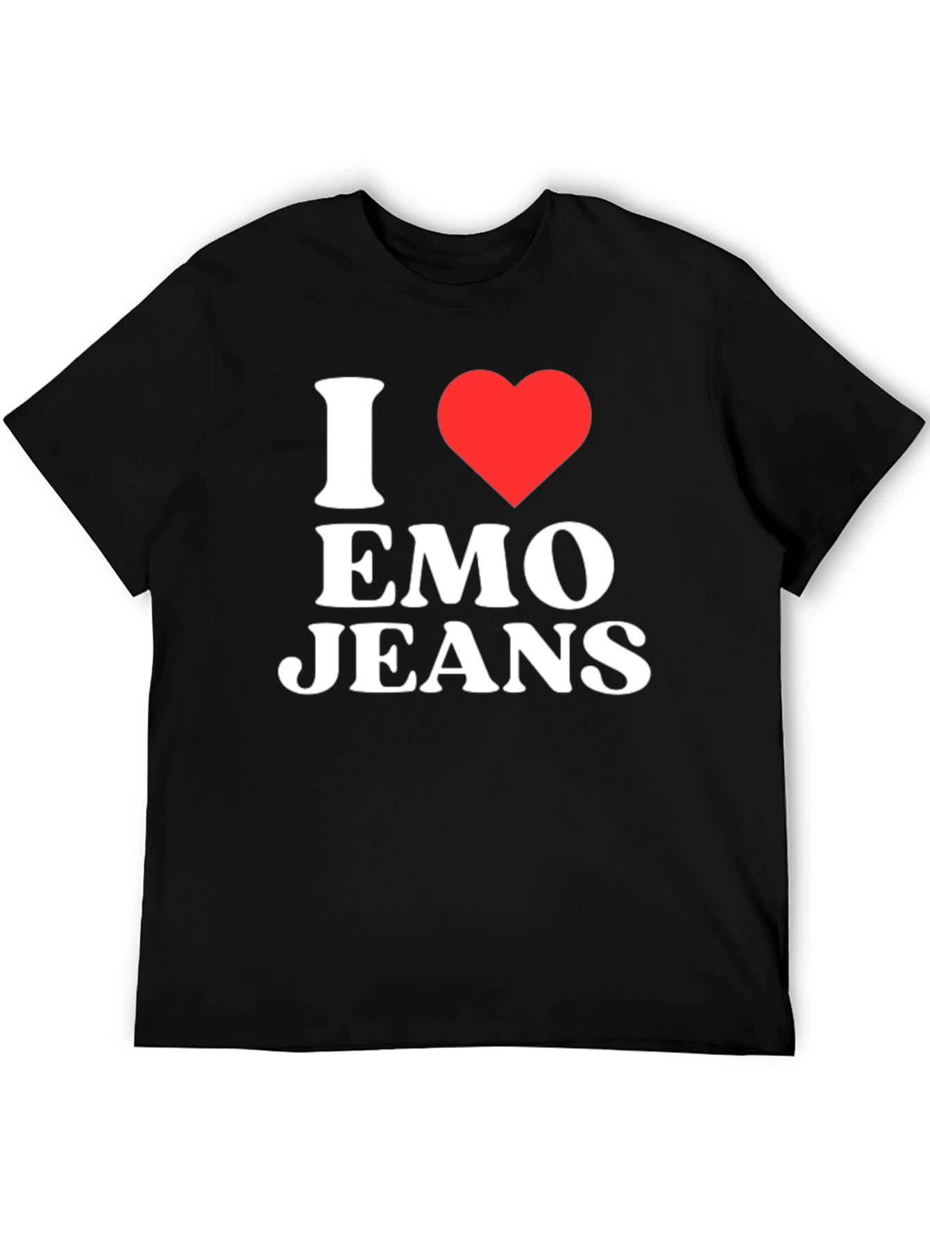 I Heart Emo Jeans Black T-Shirt