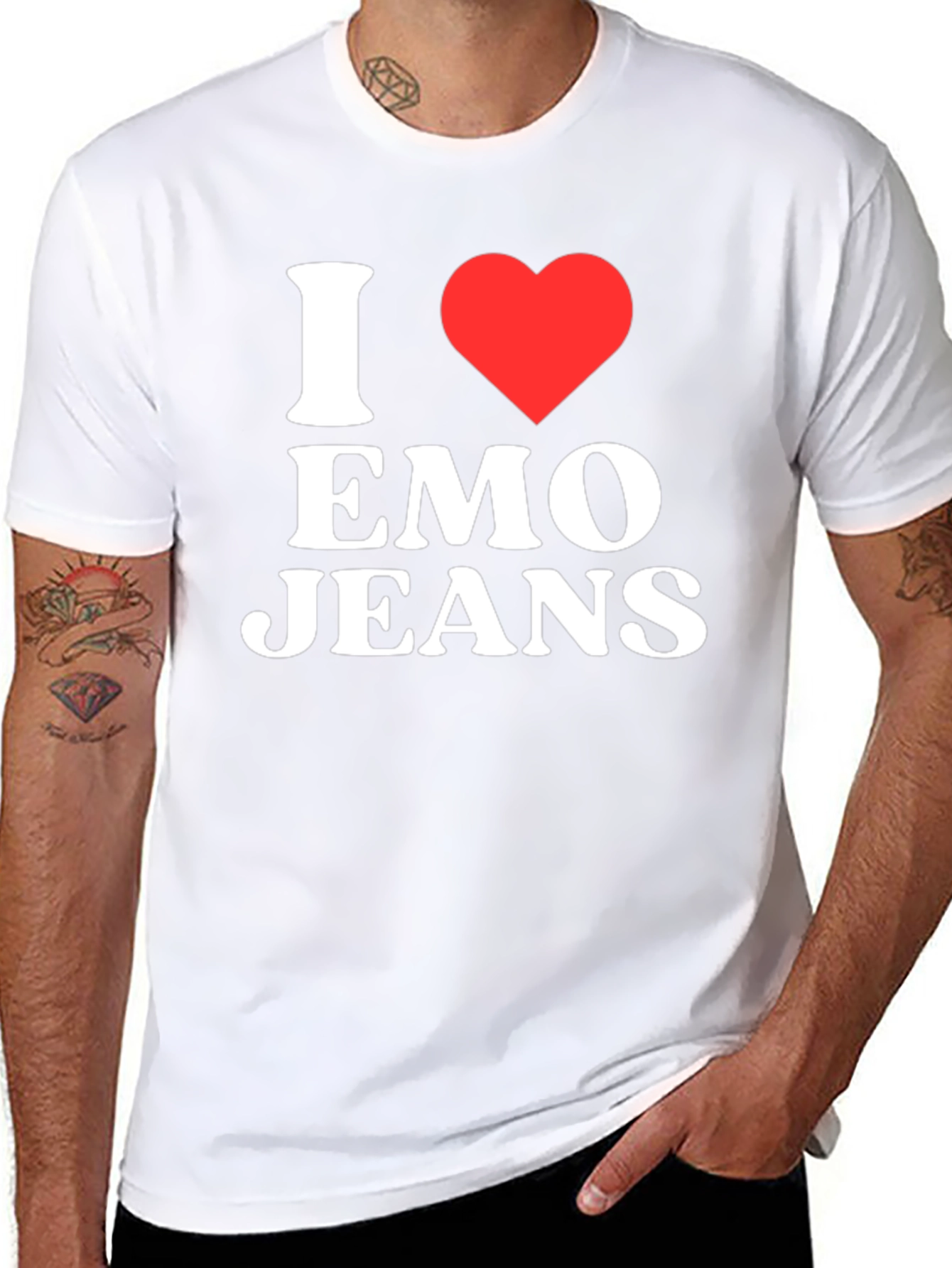 I Heart Emo Jeans Black T-Shirt