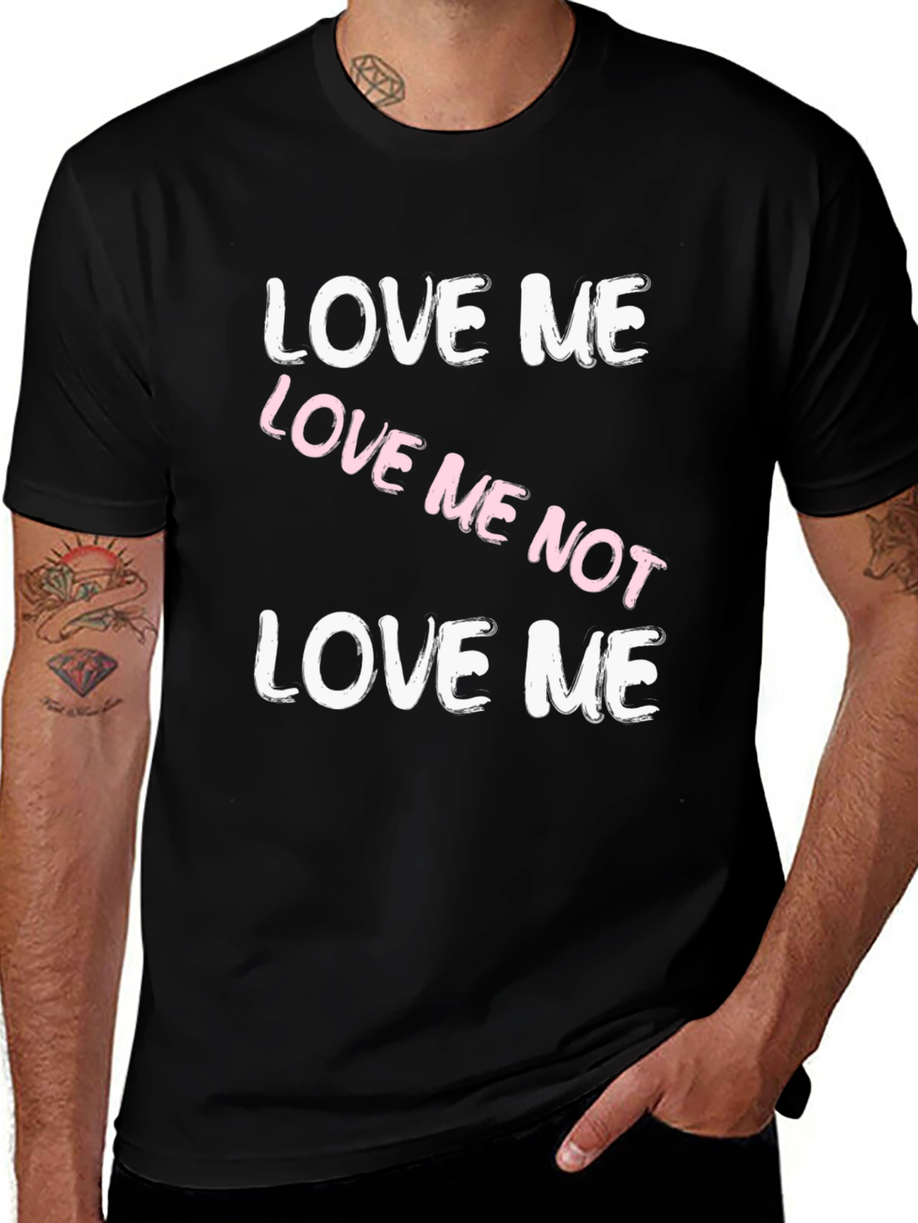 Love Me Not Black Graphic Tee