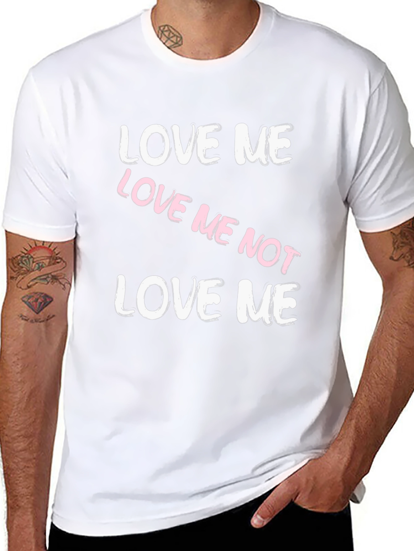 Love Me Not Black Graphic Tee