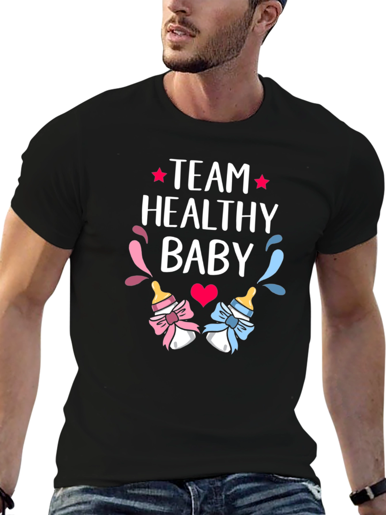 Team Healthy Baby Gender Reveal T-Shirt