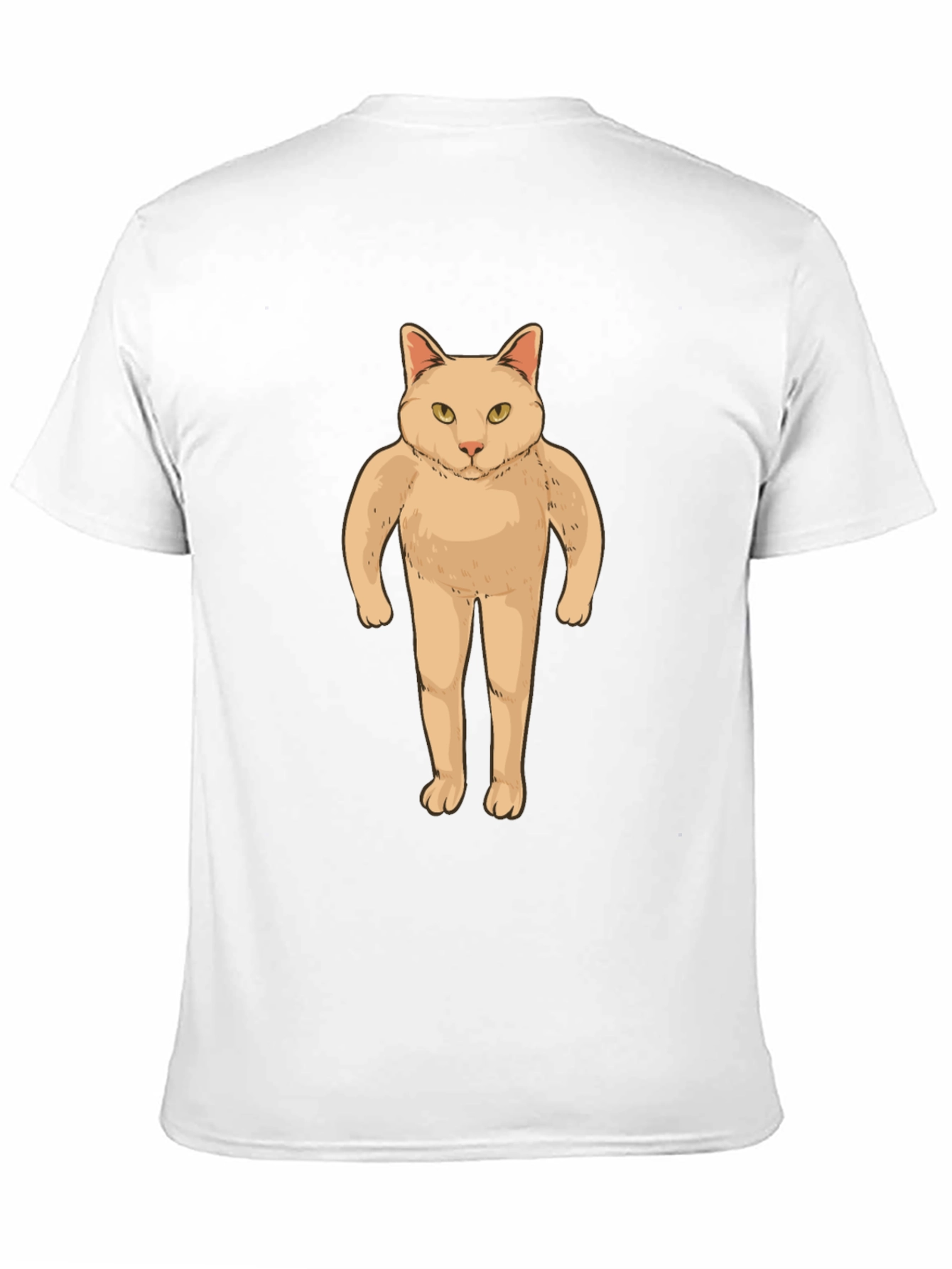 Funny Cat Man T-Shirt - Black Graphic Tee