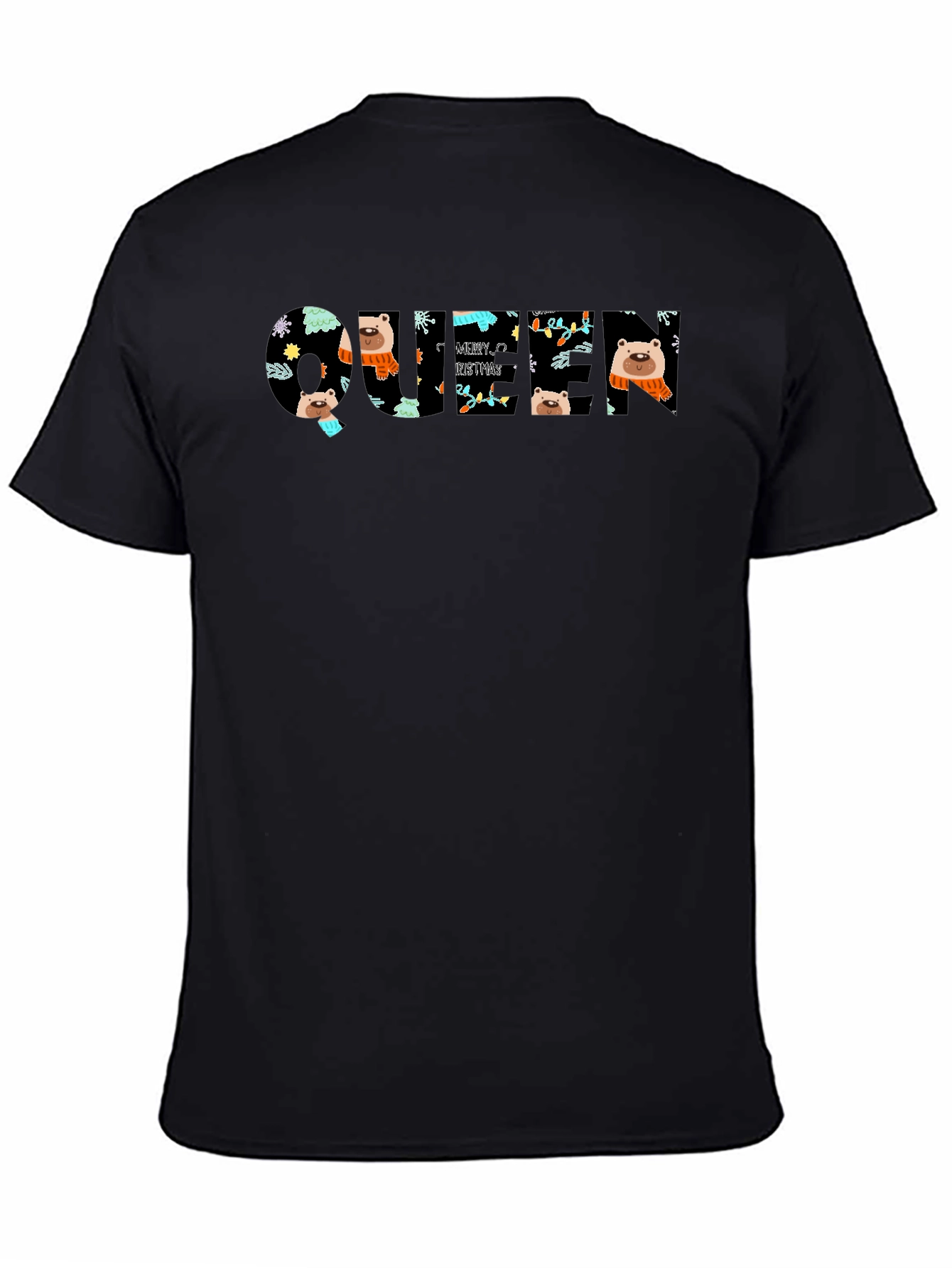 Cute Winter Bears Black T-Shirt
